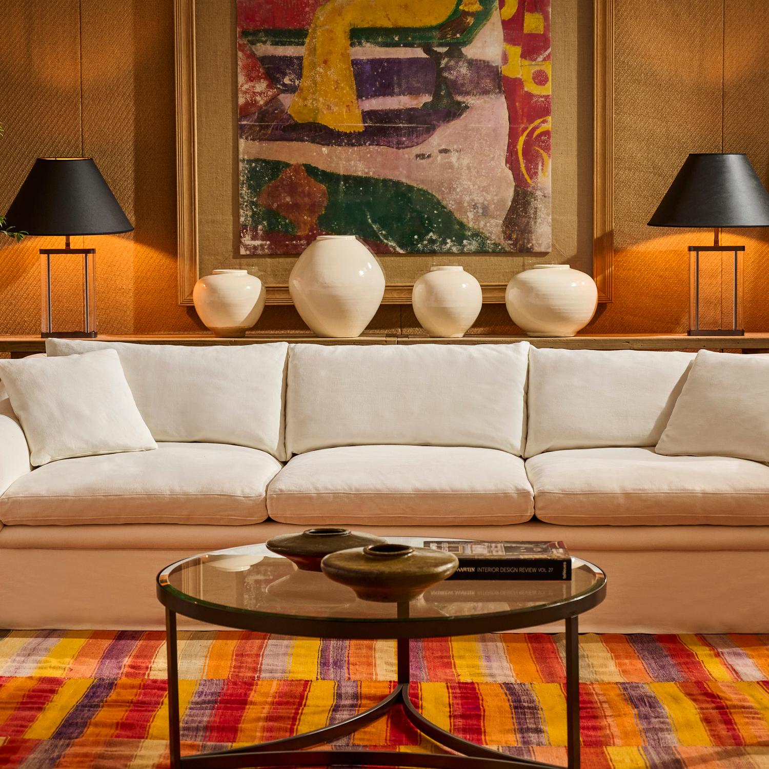 Sutherland Sofa Sofa Stone - Andrew Martin Linen