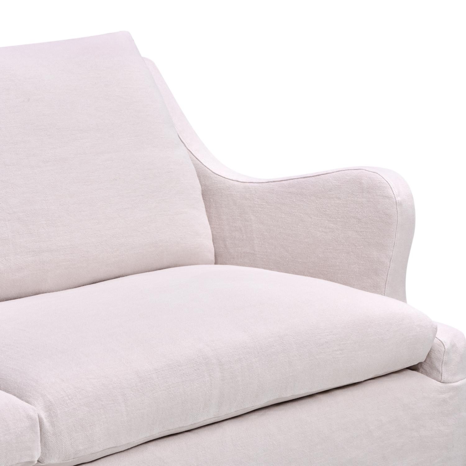 Lear Sofa In Weathered Linen Stone Sofa - Andrew Martin