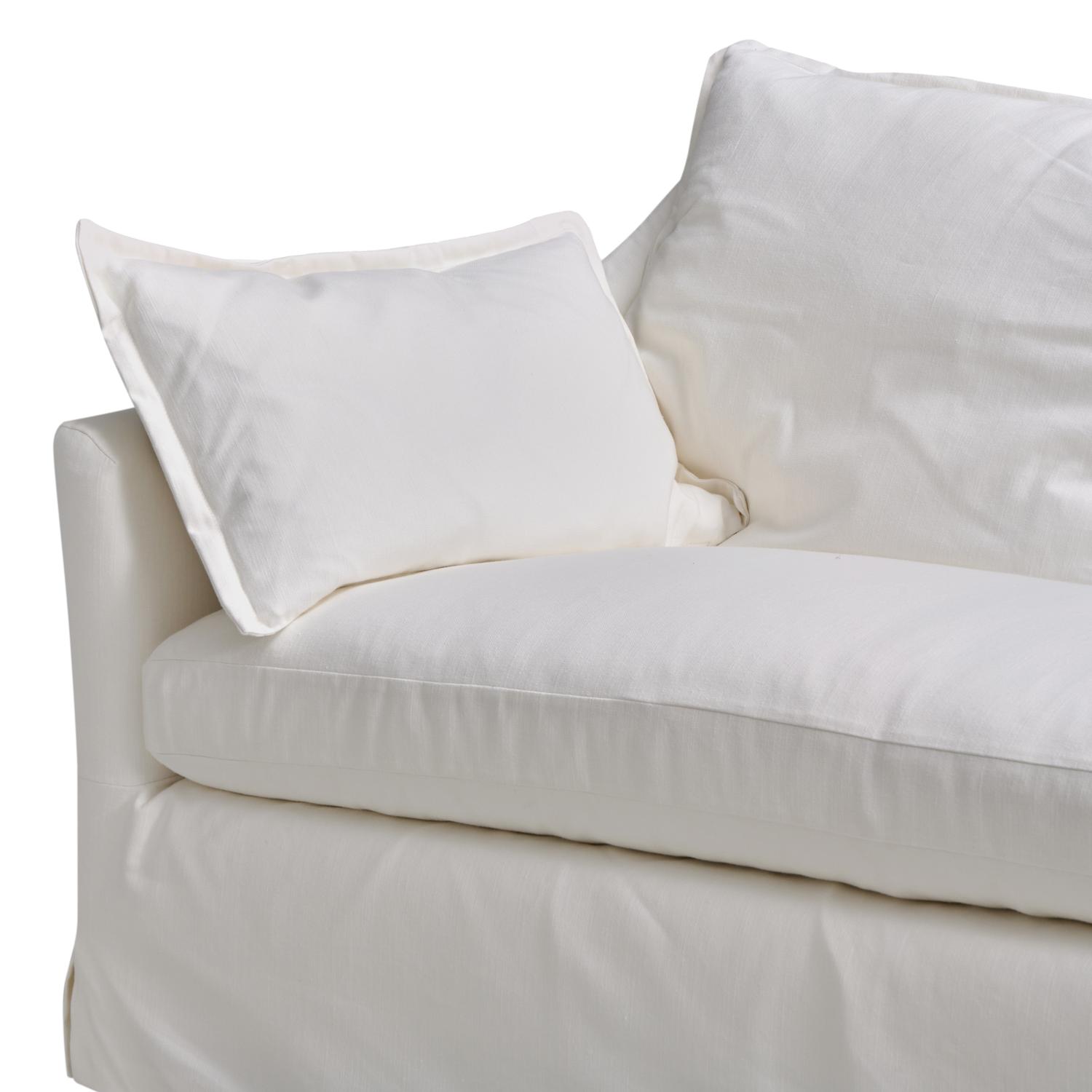 Sefton Sofa In House Linen White Sofa - Andrew Martin Cotton