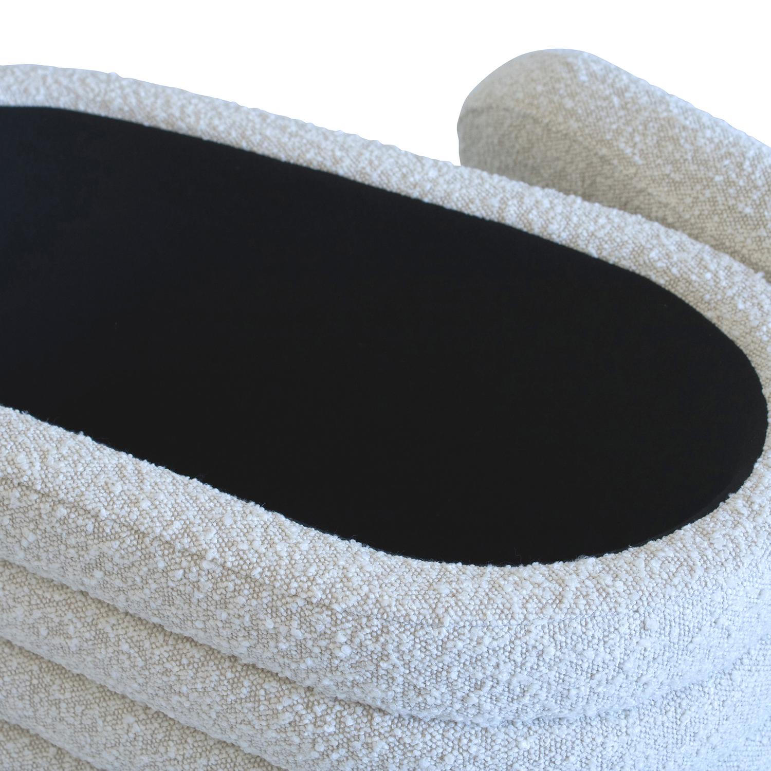 Ofali Storage Ottoman Stool White - Andrew Martin Other Fabric