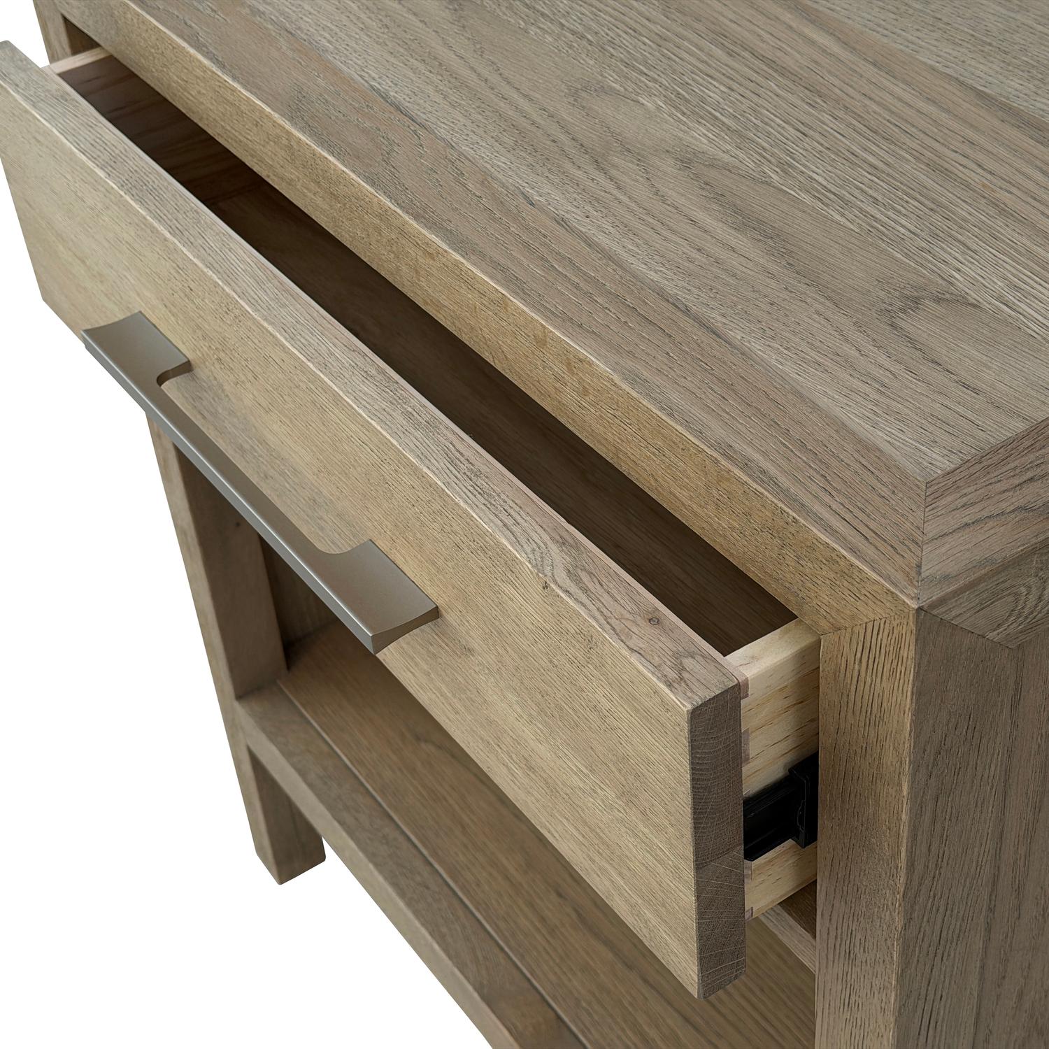 Eliot Bedside Table Weathered Oak Side Table Small - Andrew Martin