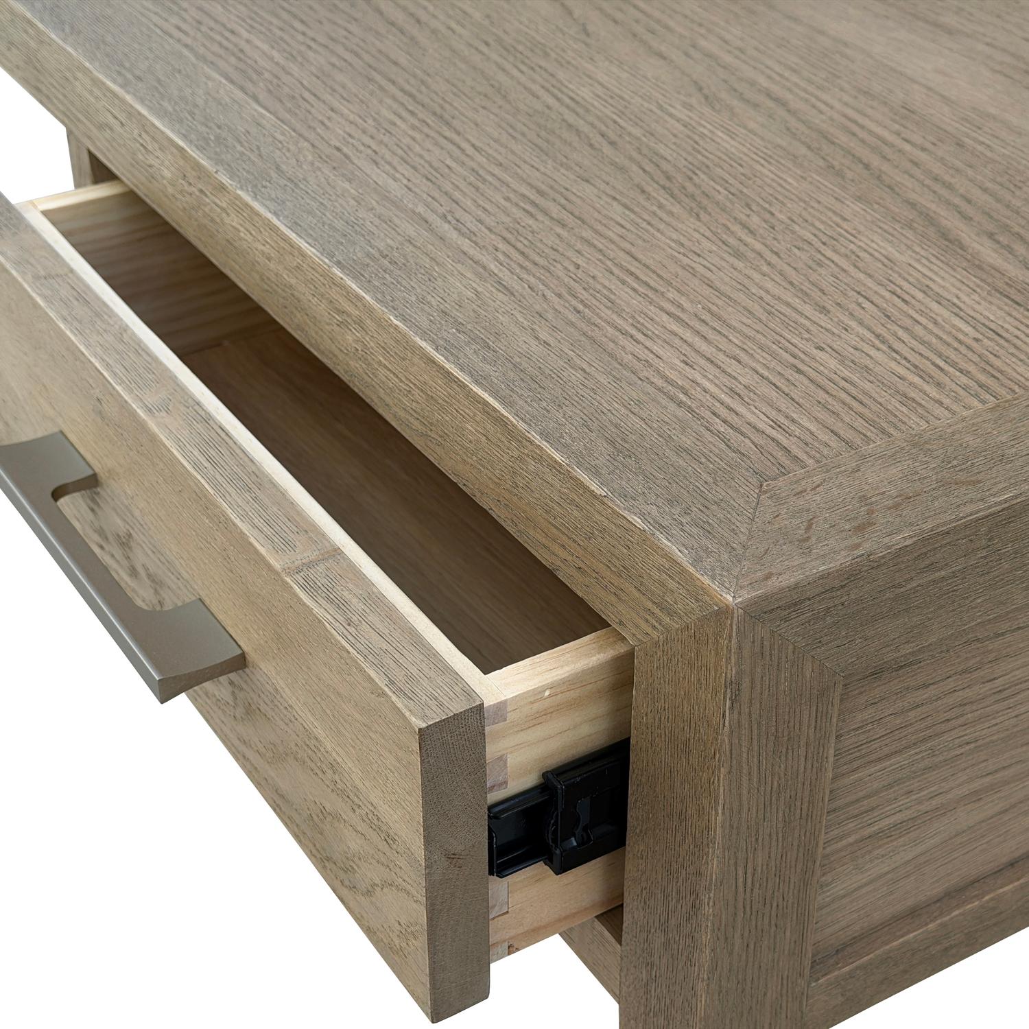 Chaucer Desk Weathered Oak Desk - Andrew Martin