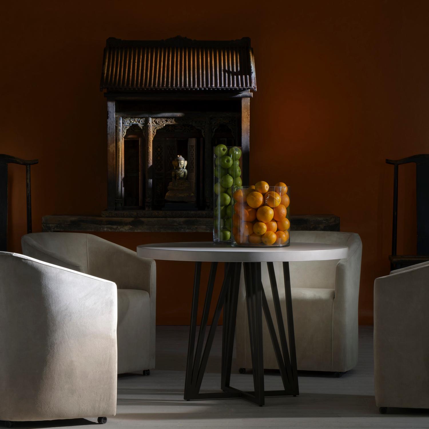 Ferdinand Dining Chair Chair Grey - Andrew Martin Velvet