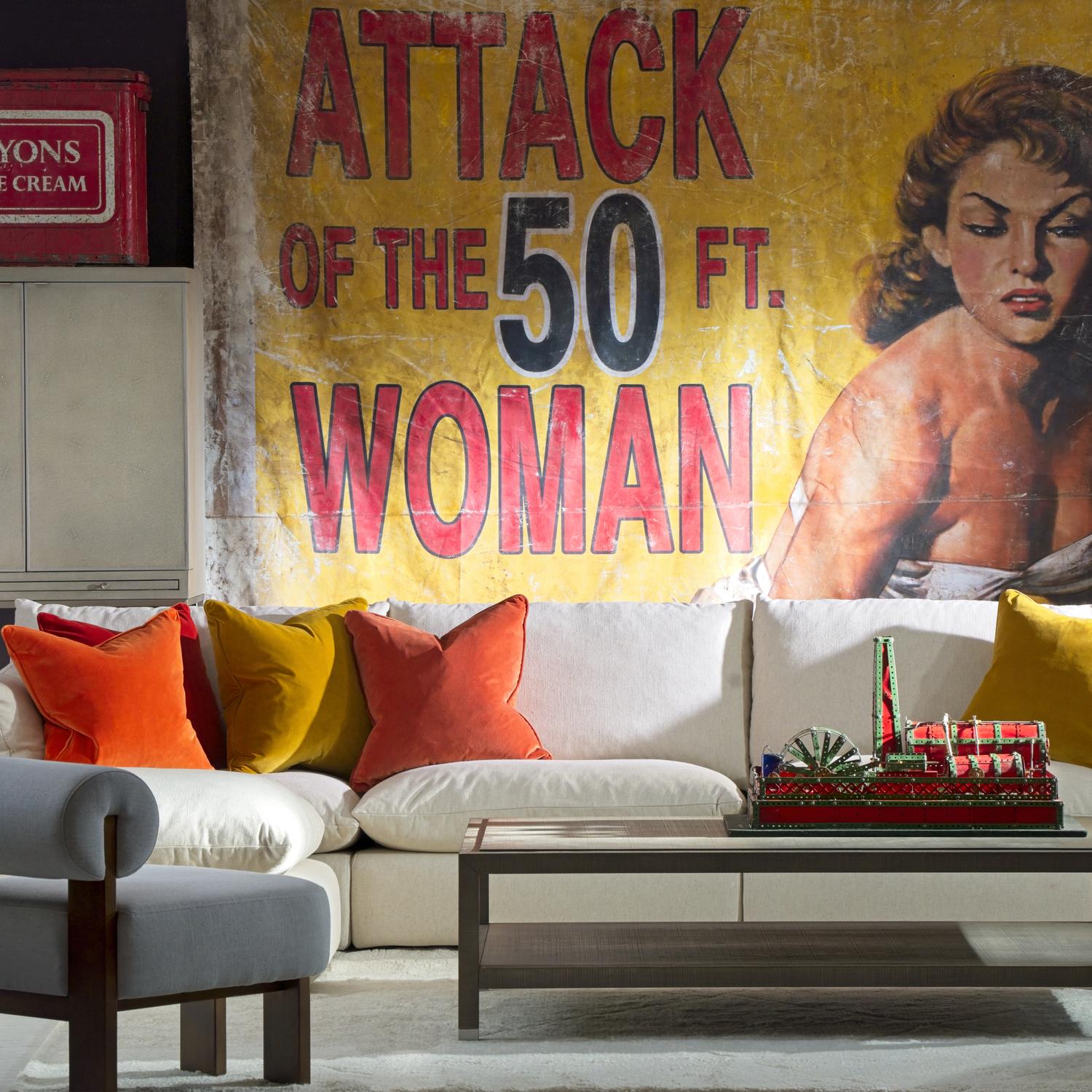 Clinton Large Sectional Sofa In In Performance Linen - Andrew Martin