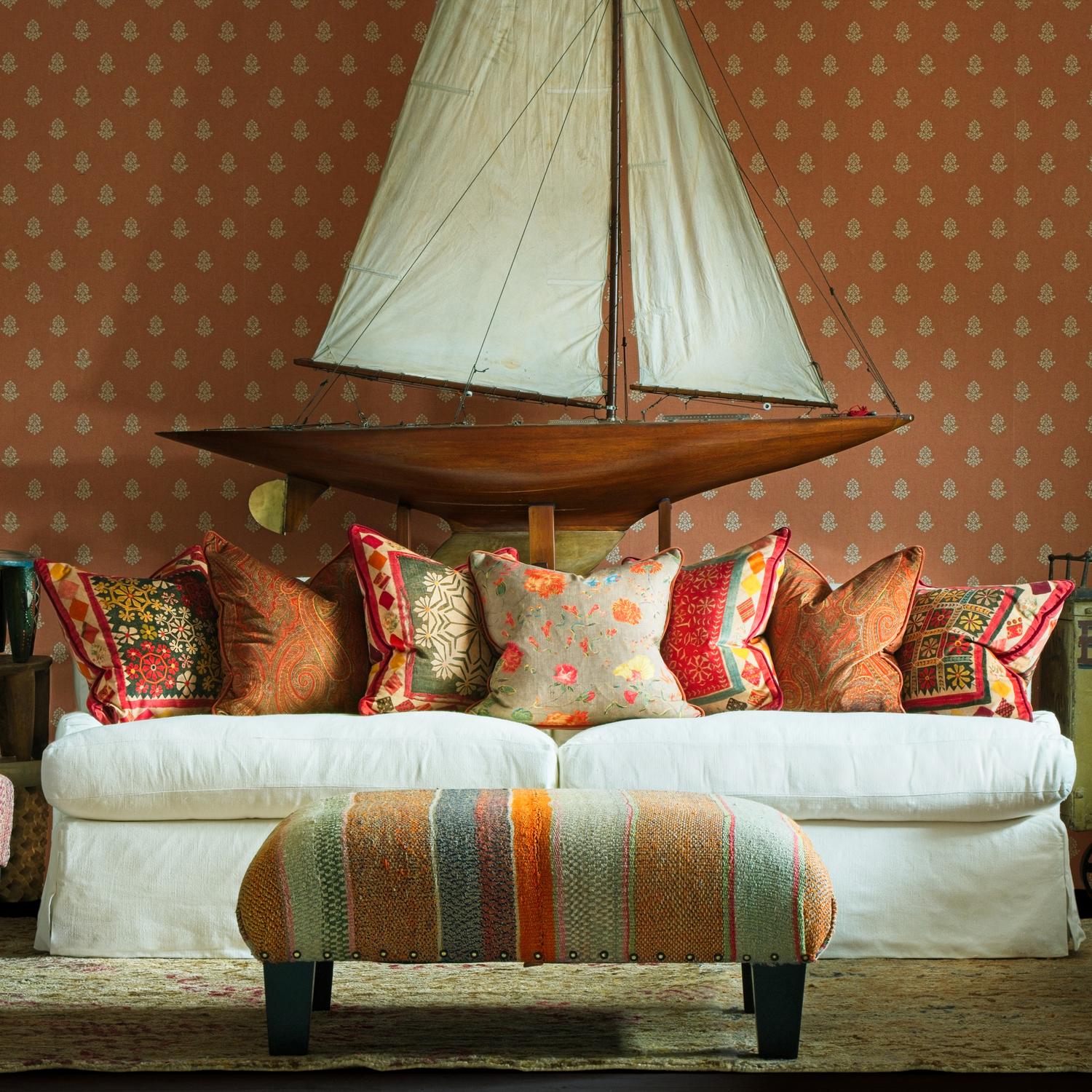 Constantine Custom Ottoman Constantine Footstool Stool - Andrew Martin