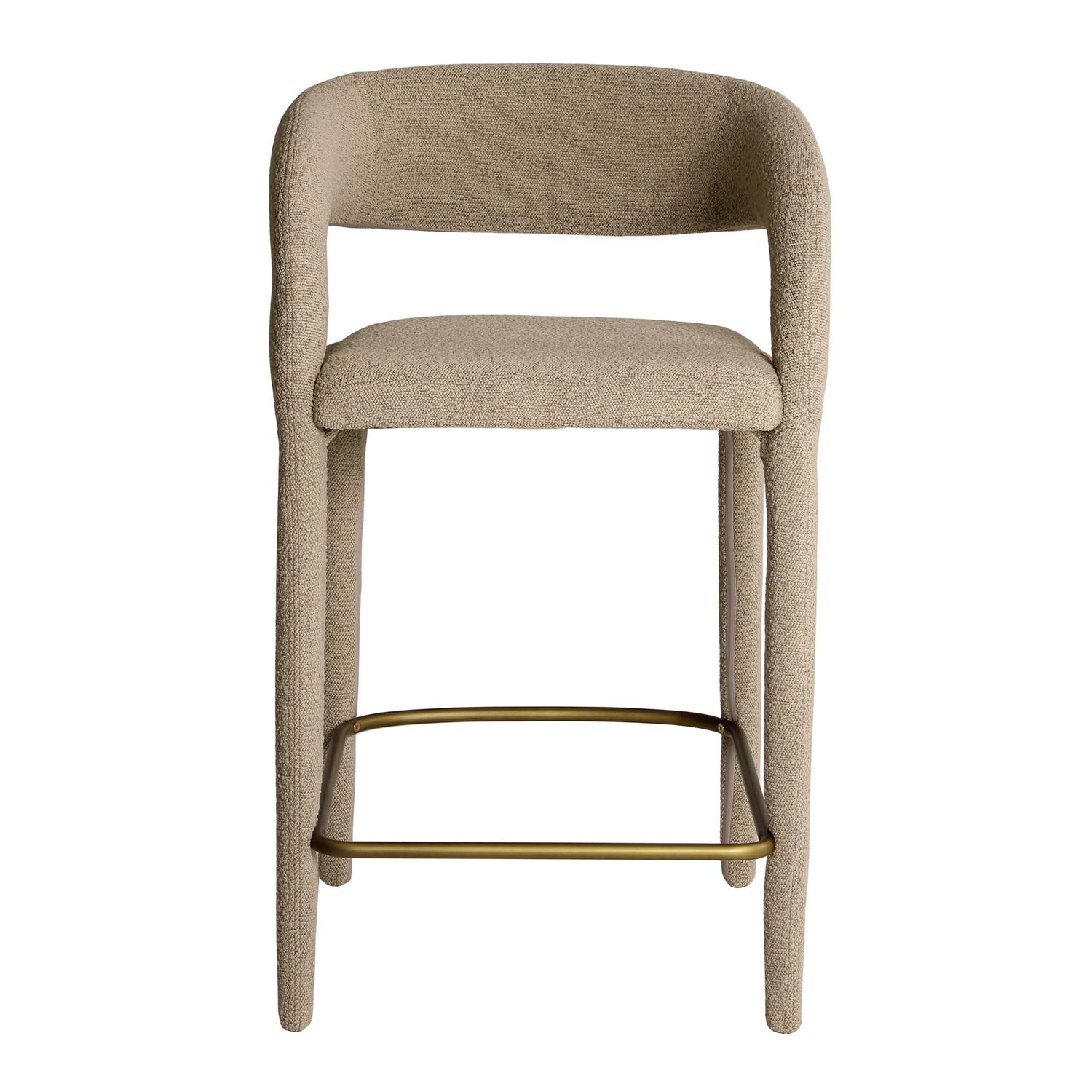 Knox Bar Stool Bar Stool Bronze Dark Neutral - Andrew Martin Boucle Other Fabric