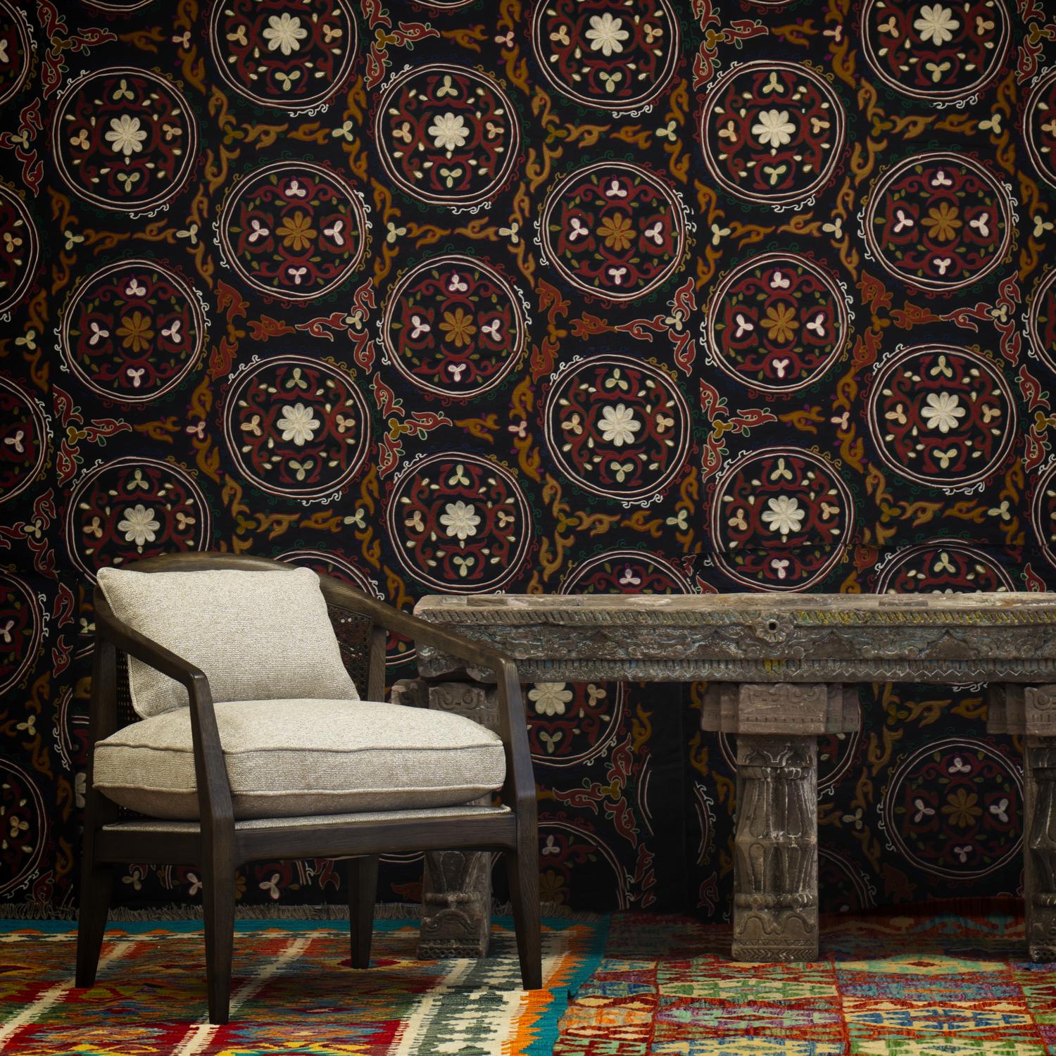 Celine Chair Chair Bronze Brown Dark Neutral - Andrew Martin Other Fabric