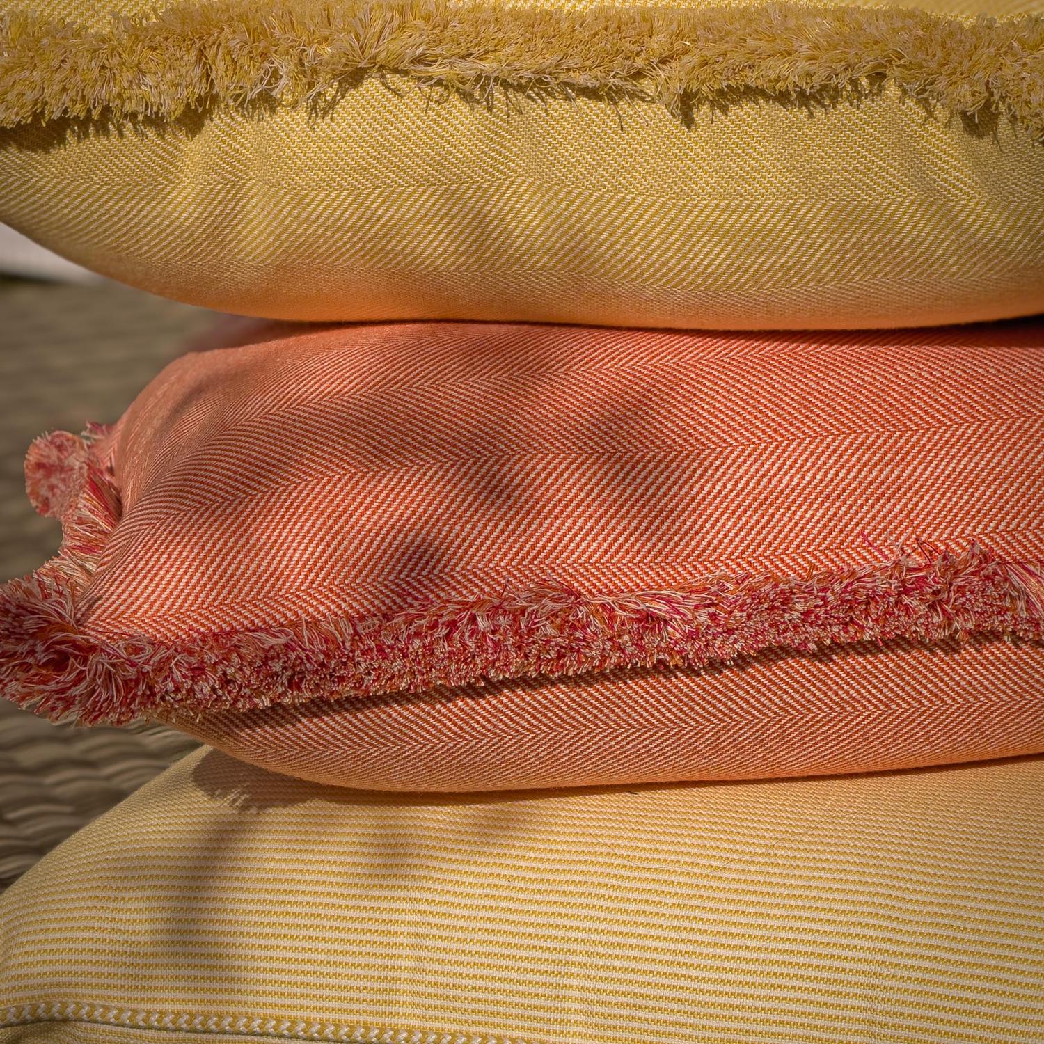 Riviera Spritz Hollowfibre Cushion 55cm X 55cm - Andrew Martin Sophie Paterson Herringbone