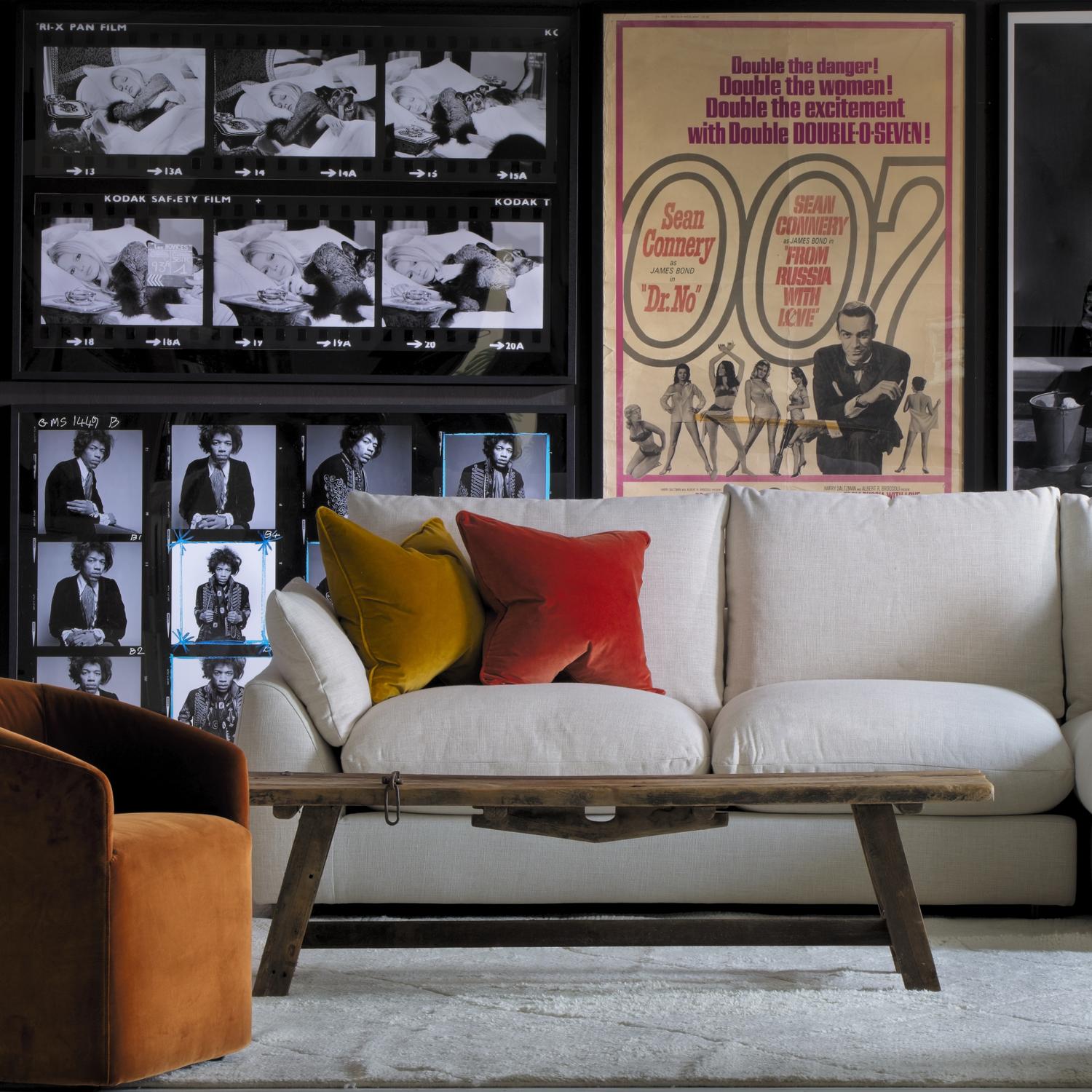 Medici Raw Umber Sustainable Feather Cushion - Andrew Martin Eco-conscious Cotton Velvet Plain