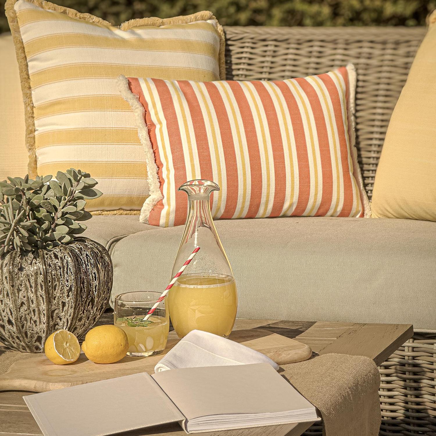 Coast Spritz Sole Hollowfibre Cushion 55cm X 40cm Spritz Sole - Andrew Martin Sophie Paterson Stripe