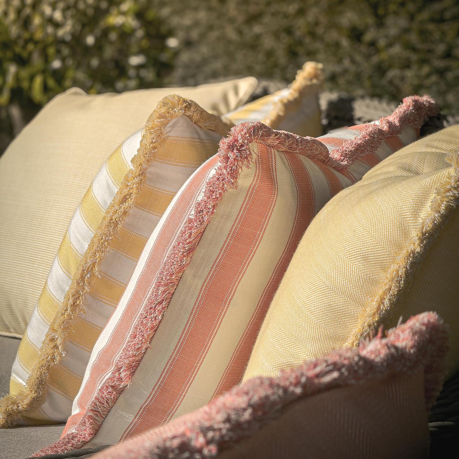 Riviera Sole Hollowfibre Cushion 55cm X 55cm - Andrew Martin Sophie Paterson Herringbone