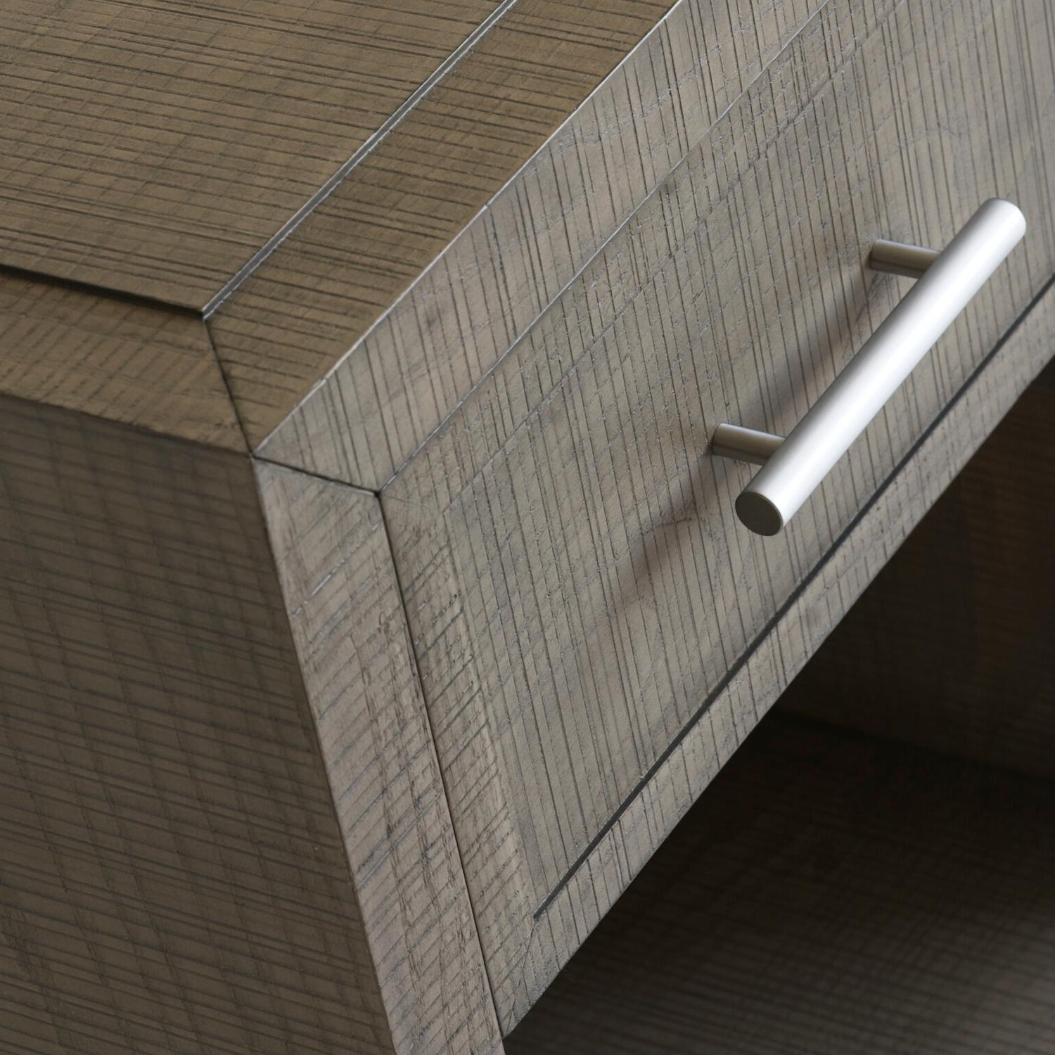 Raffles 1 Drawer Bedside Table Grey Small Bedside Table Small - Andrew Martin