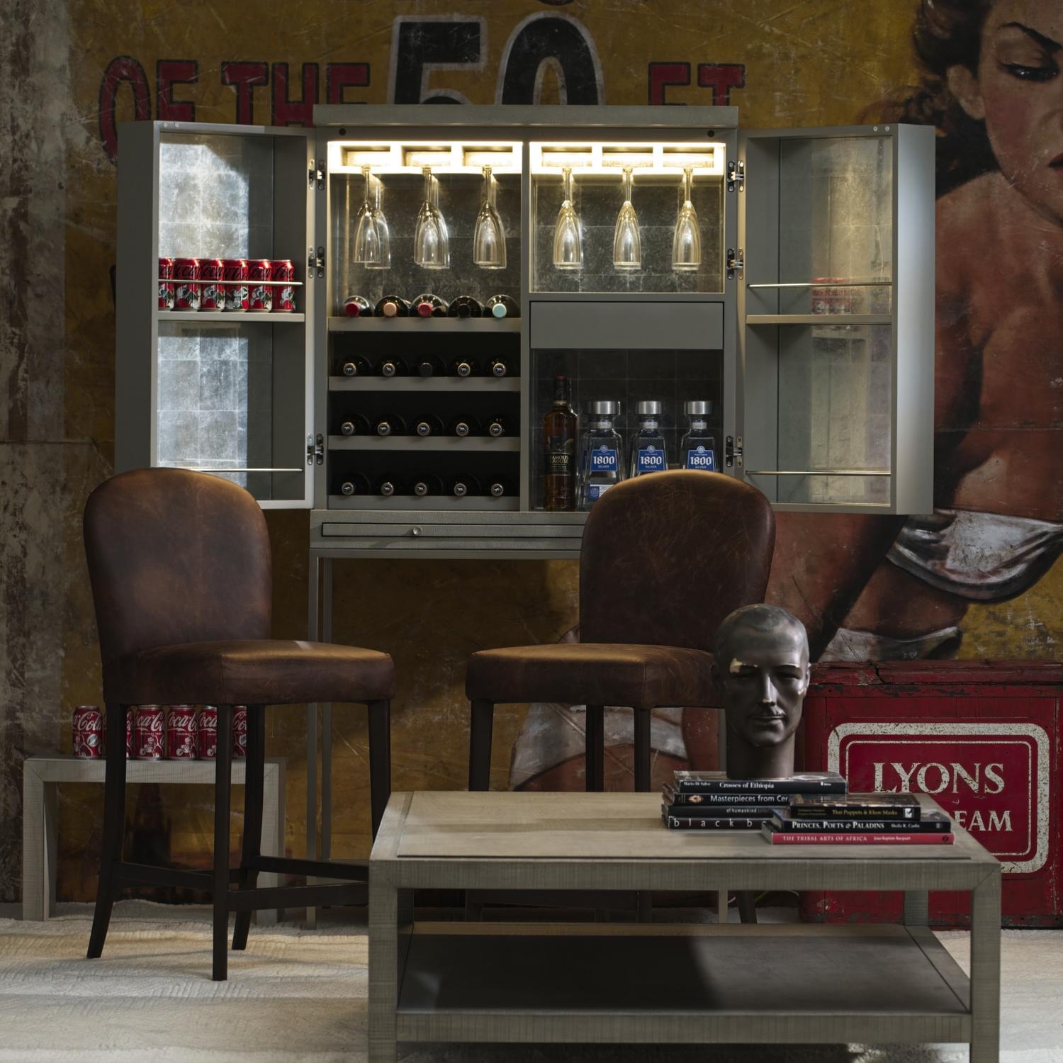 Nico Bar Stool Bar Stool Brown - Andrew Martin Leather