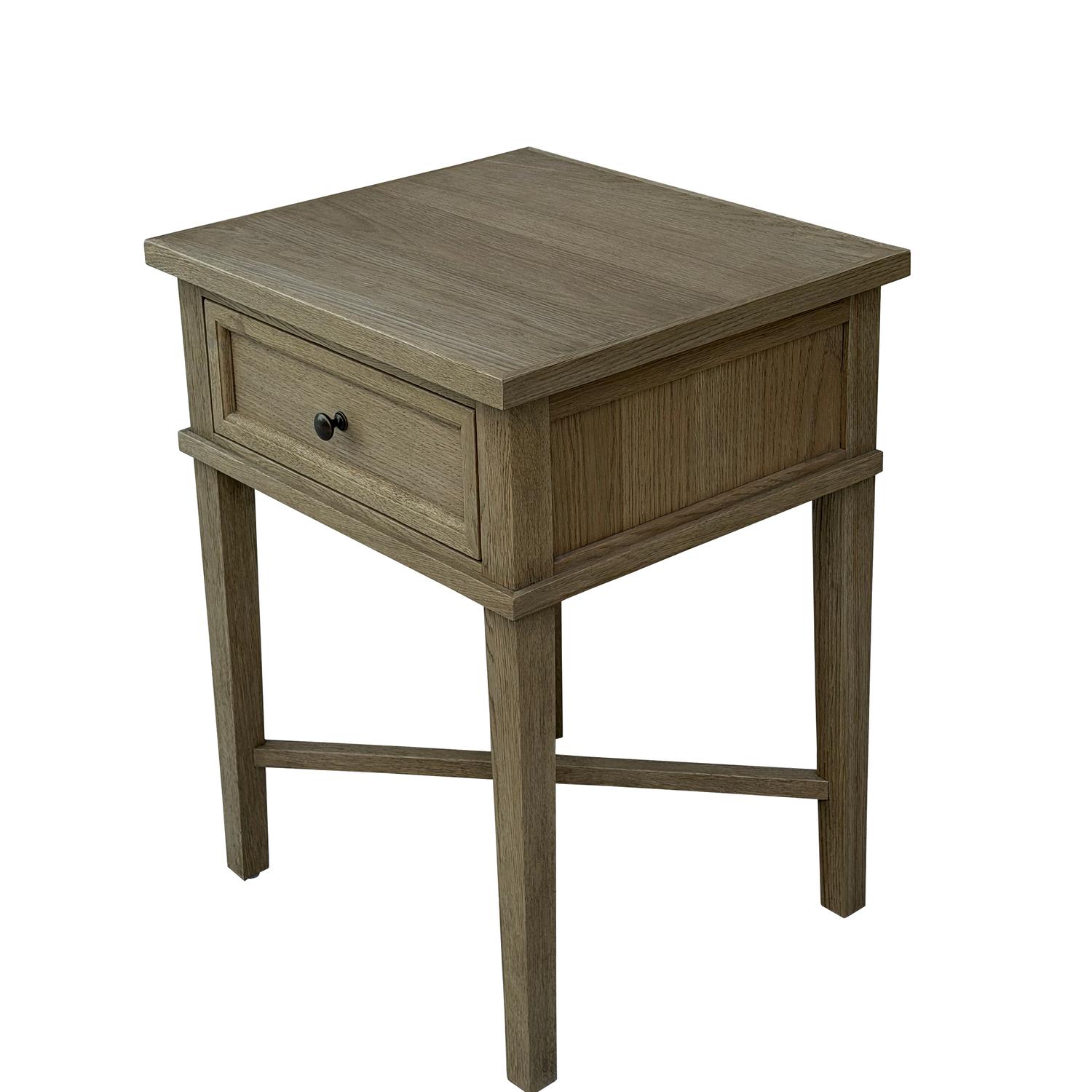 Tennyson Bedside Table Weathered Oak Side Table - Andrew Martin