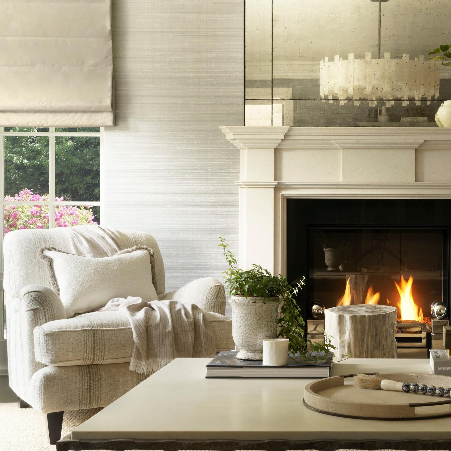 Huntsman Ivory Medium Rectangle Sustainable Feather Rectangle Cushion - Andrew Martin Sophie Paterson Boucl With Trim Fringe Cotton Blend Li