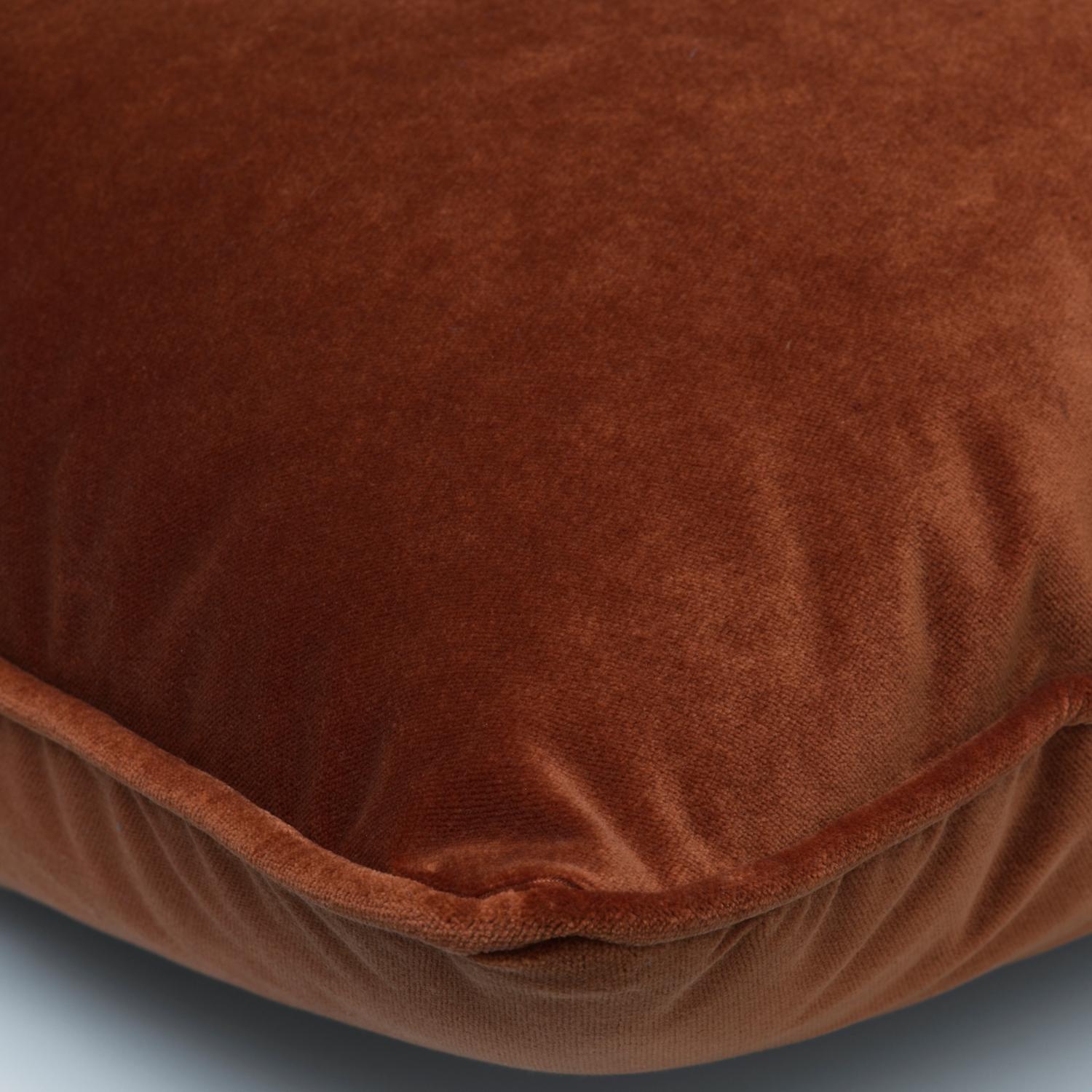 Firepit Spice Hollowfibre Cushion - Andrew Martin Eco-conscious Velvet Plain