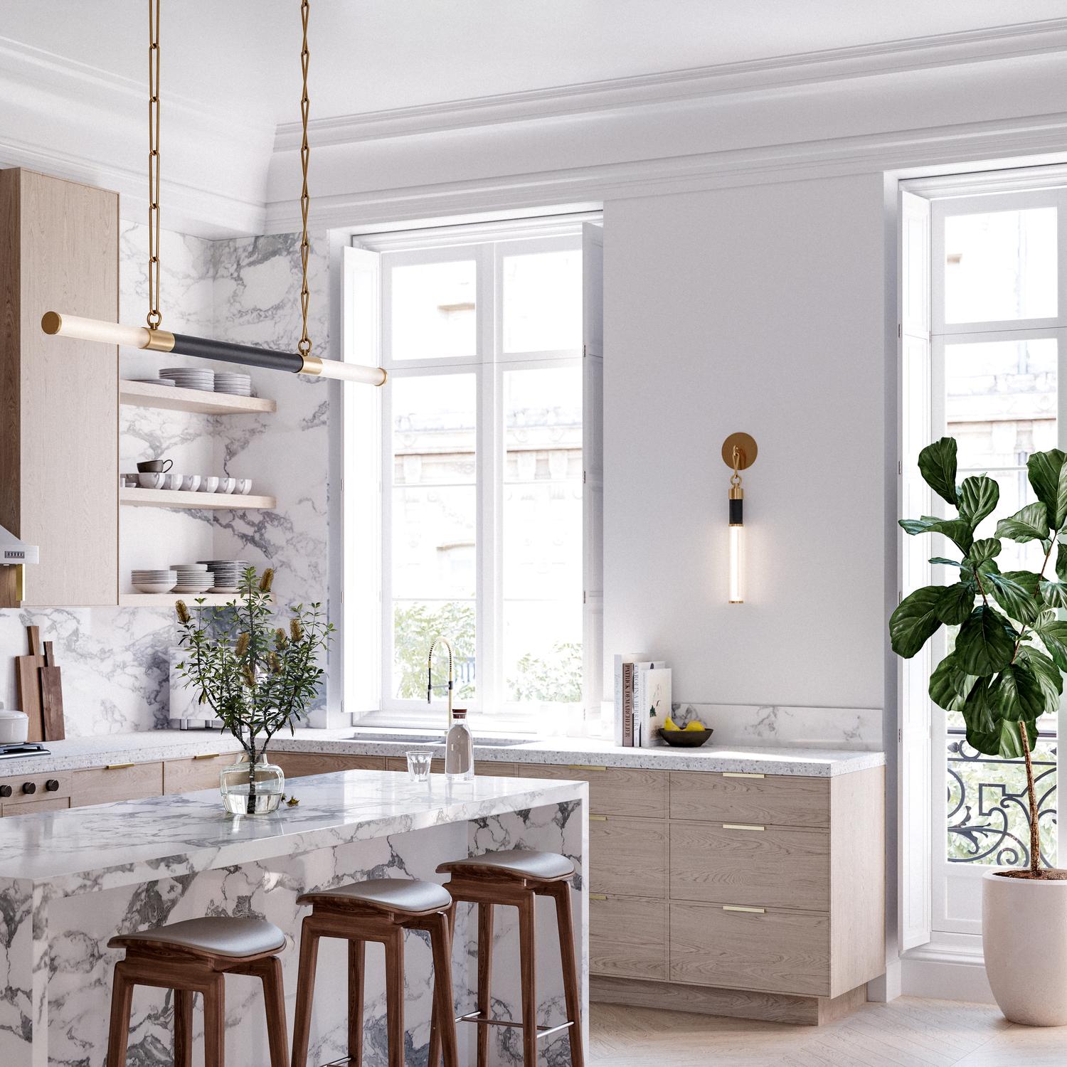 Huntington Single Wall Light Light Black Brass Bronze - Andrew Martin