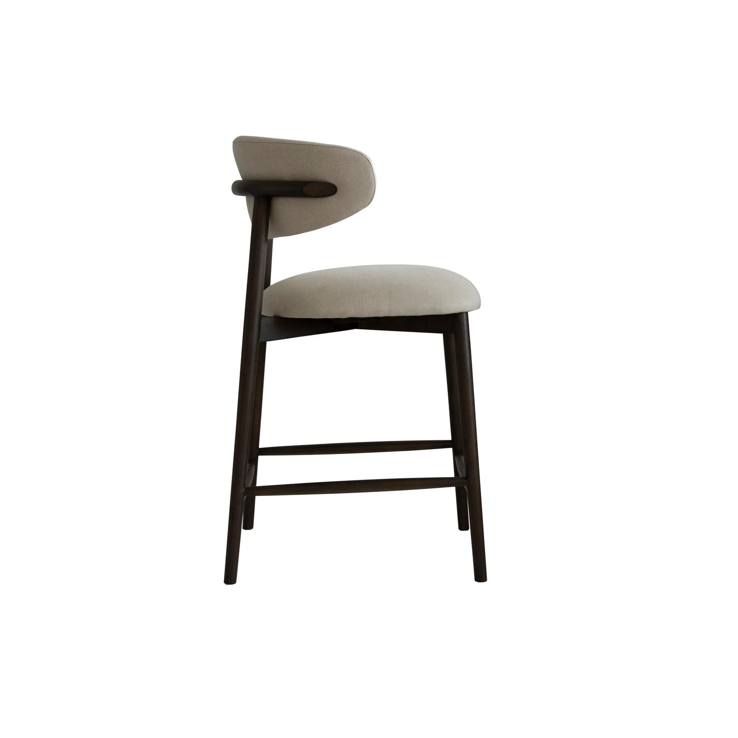 Kitty Bar Stool Chair Light Neutral - Andrew Martin Linen