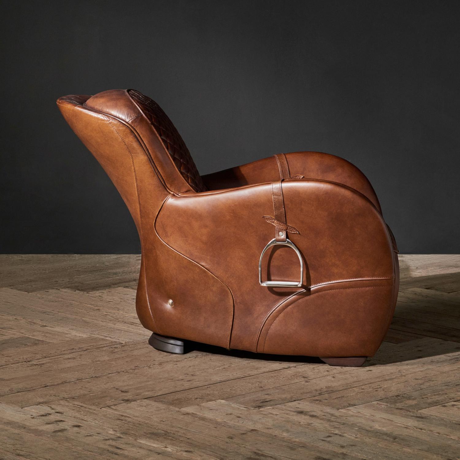 Saddle Chair - Vintage Cigar Chair - Andrew Martin Leather