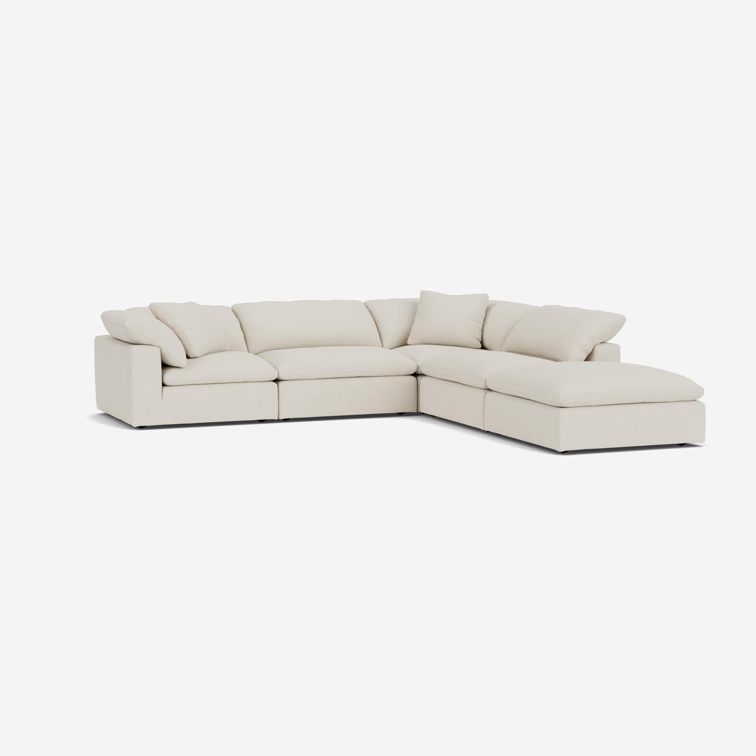 Truman Large Natural Linen Sofa Large Linen Sofa Natural Fabric Sectional Relaxed Modular Design - Andrew Martin
