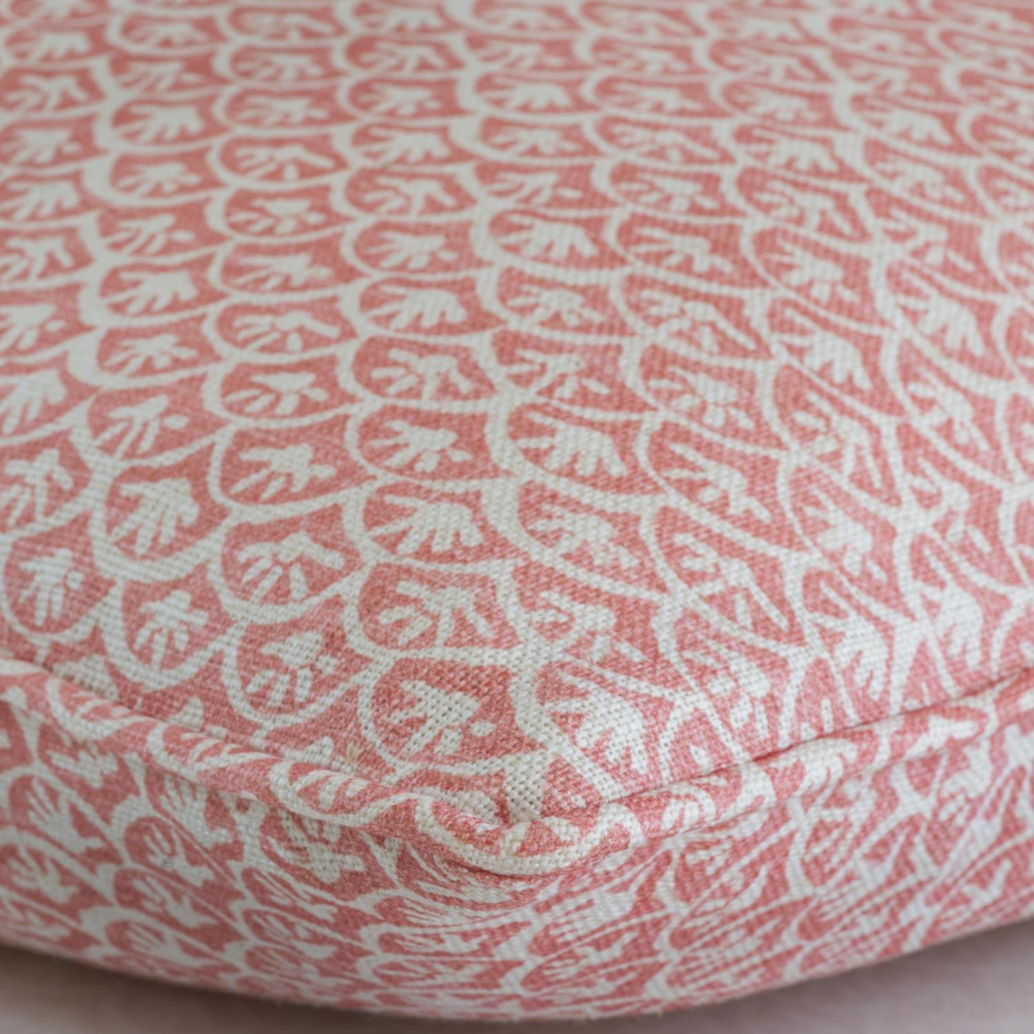 Daisy Geranium Sustainable Feather Cushion 55cm X 55cm - Andrew Martin Linen Linen Blend Floral Small Prints