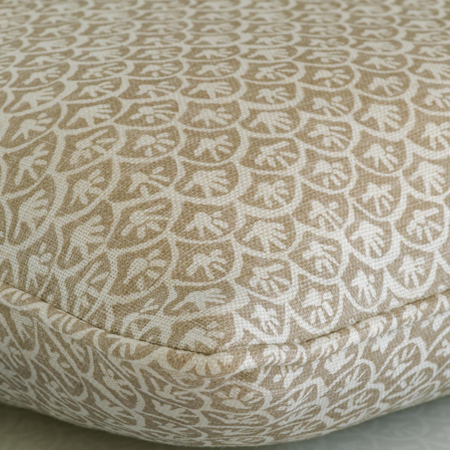 Daisy Stone Sustainable Feather Cushion 55cm X 55cm - Andrew Martin Linen Linen Blend Floral Small Prints