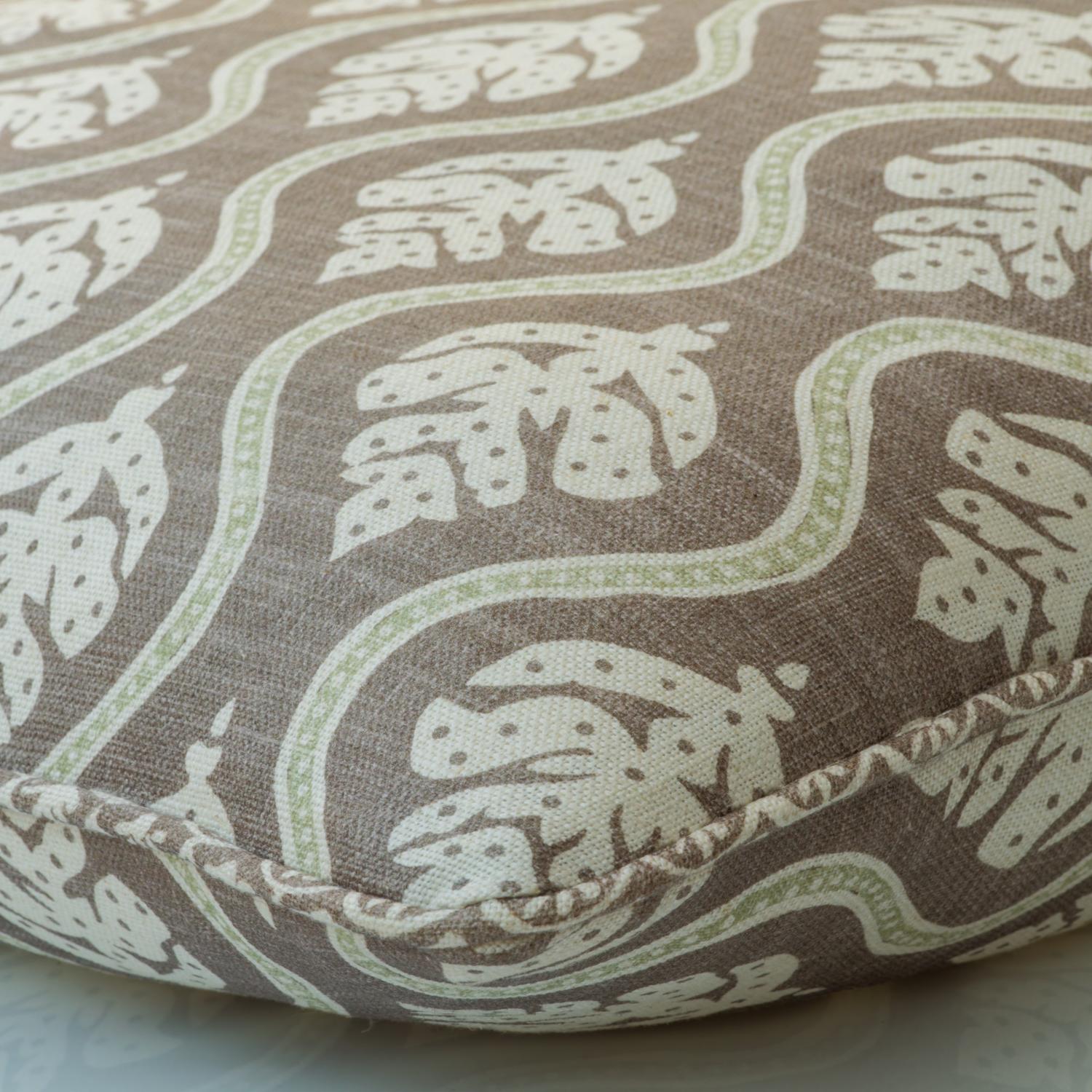 Fig Twig Sustainable Feather Cushion 55cm X 55cm - Andrew Martin Linen Linen Blend Floral Small Prints
