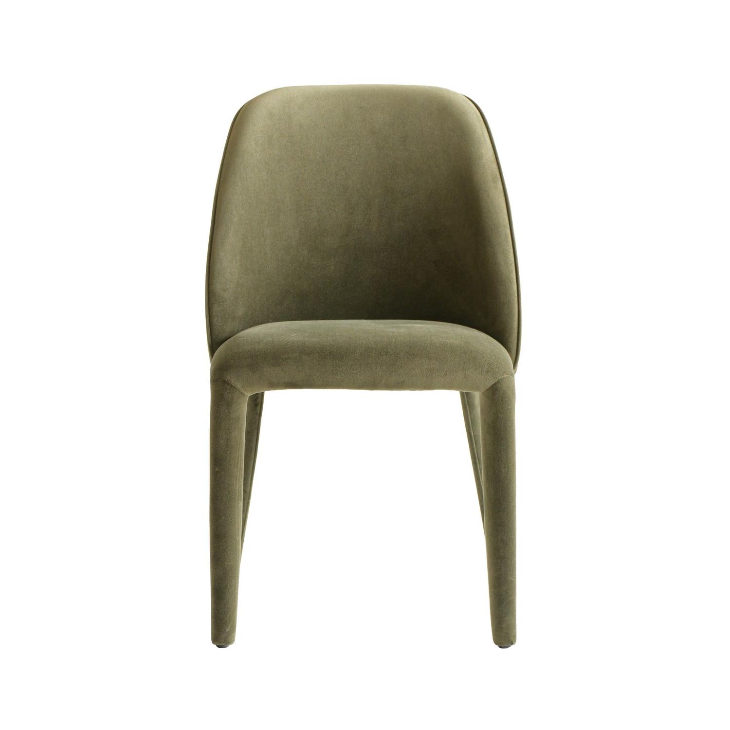 Carmen Olive Chair - Andrew Martin Velvet