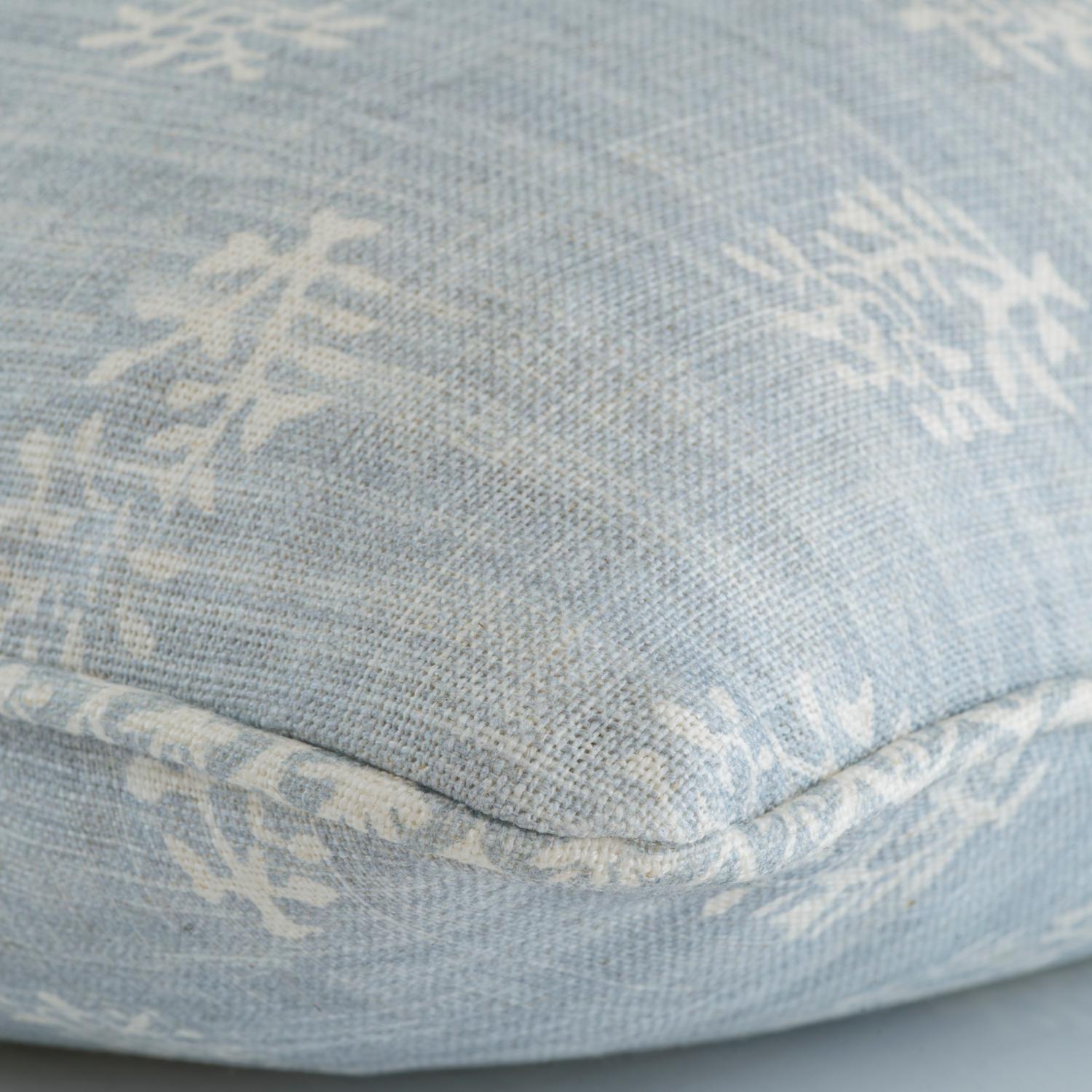 Thyme Linen On Sky Sustainable Feather Cushion 55cm X 55cm - Andrew Martin