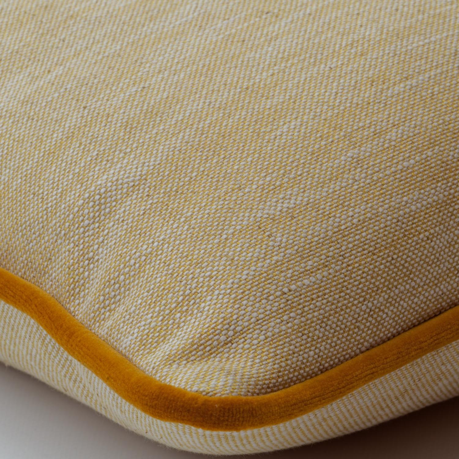 Canvas Sunshine Sustainable Feather Cushion - Andrew Martin Kit Kemp Linen Linen Blend Plain