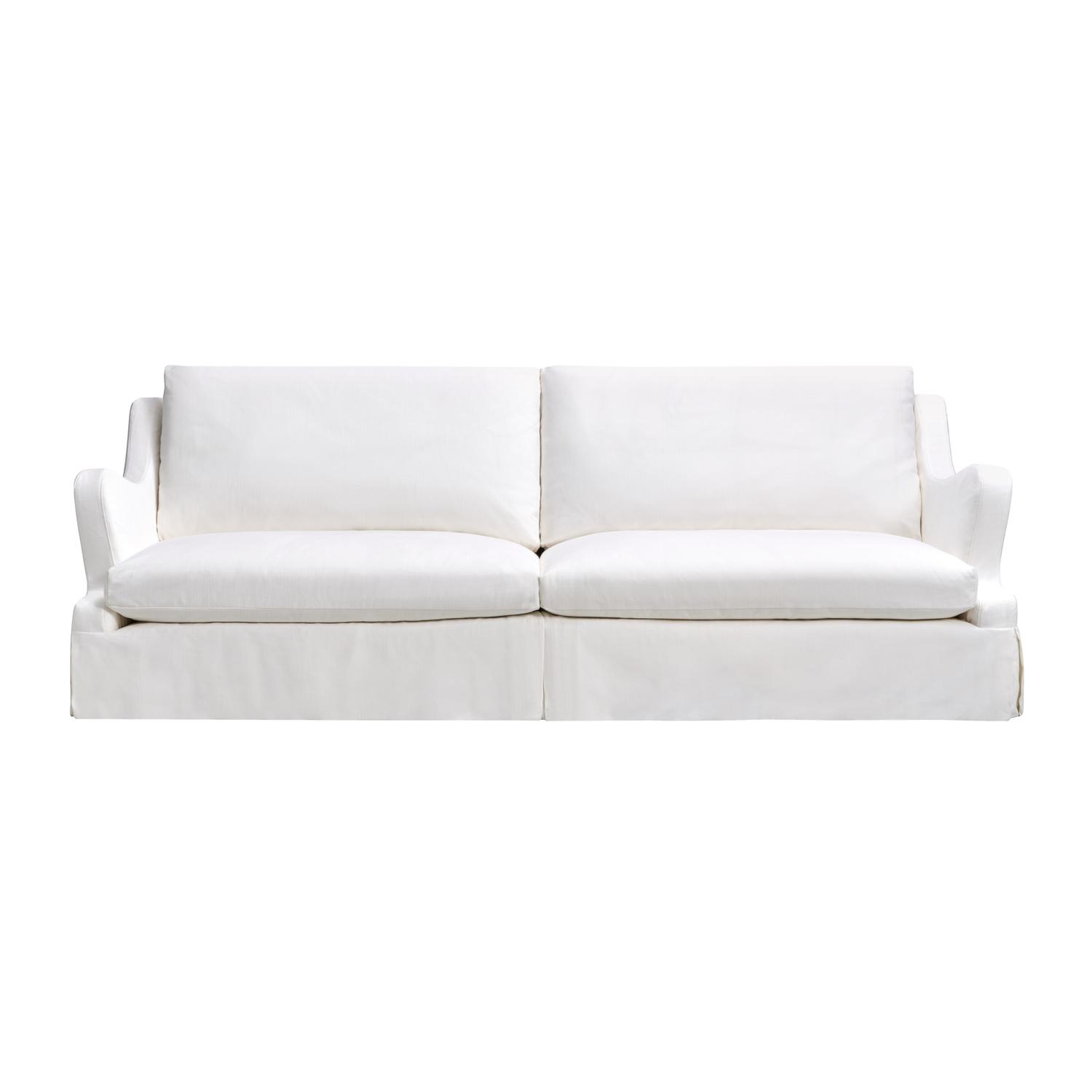 Lear Sofa In House Linen White Sofa - Andrew Martin Cotton