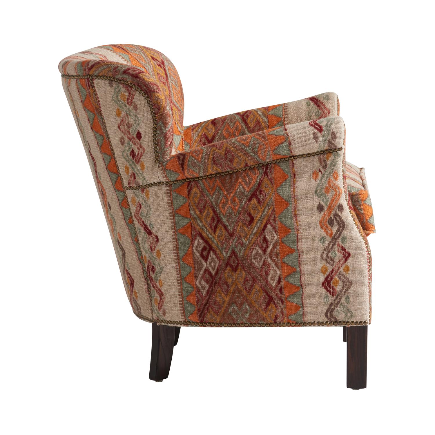 Harrow Chair Frida Sunset Chair Orange Multicoloured - Andrew Martin Cotton