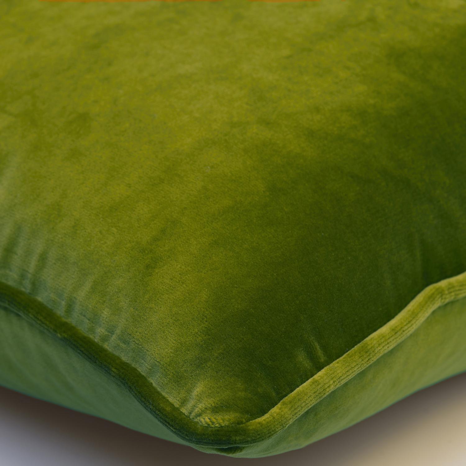 Medici Ivy Sustainable Feather Cushion - Andrew Martin Eco-conscious Cotton Velvet Plain