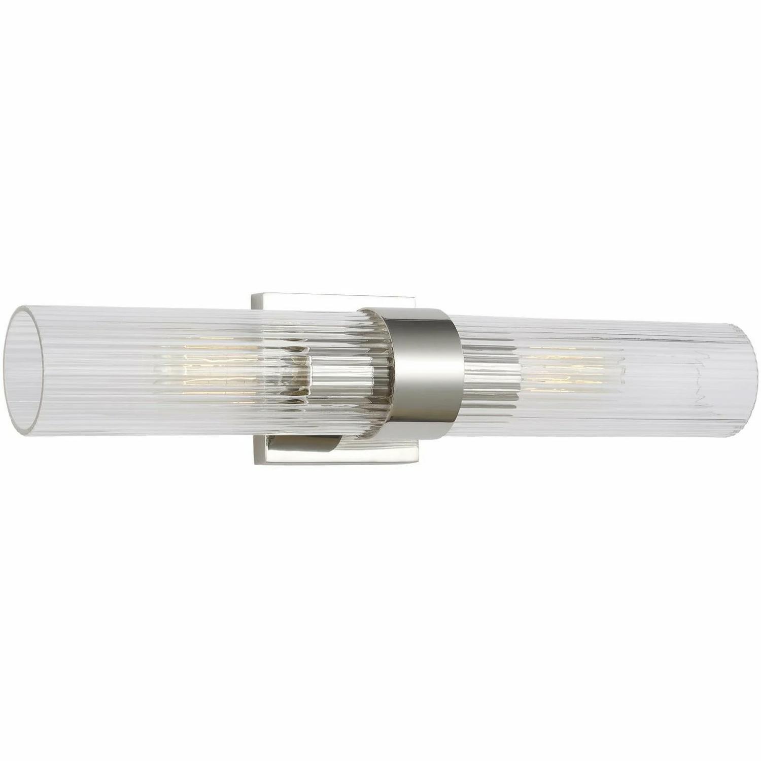 Geneva Wall Light Nickel Wall Light Polished Nickel - Andrew Martin