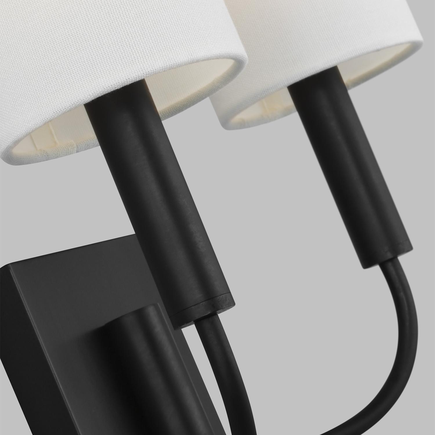 Brianna Double Wall Light Iron Wall Light Aged Iron - Andrew Martin