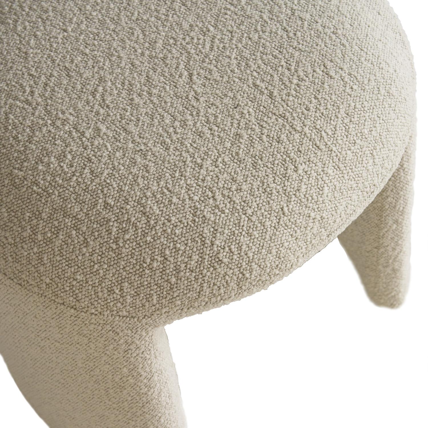 Hobb Stool Stool Grey - Andrew Martin Boucle Other Fabric