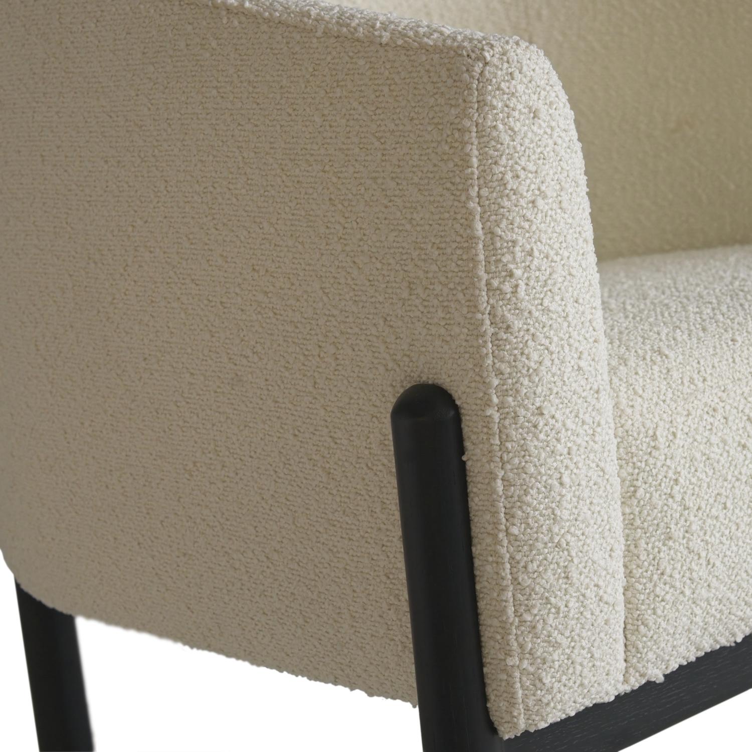 Winnie Chair Armchair White - Andrew Martin Boucle Other Fabric