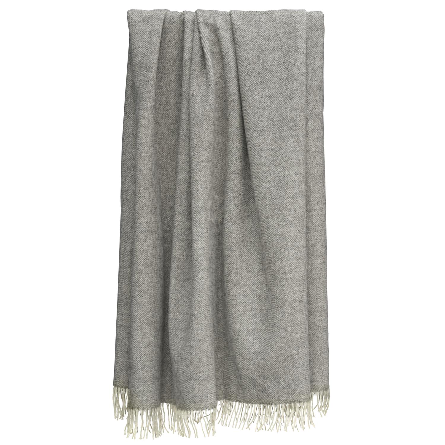 Herringbone Throw Grey Throw Midgrey - Andrew Martin