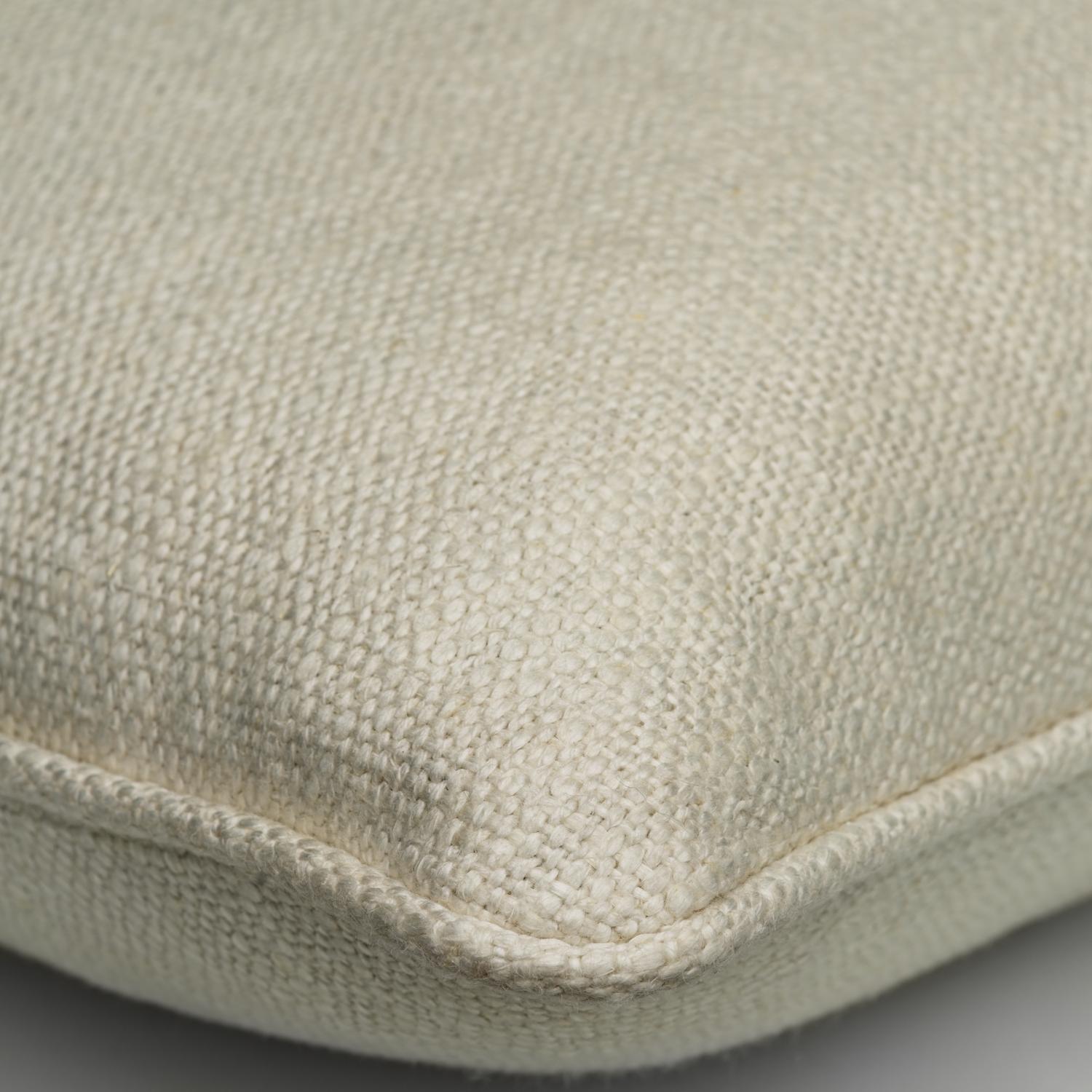 Shuttle Ivory Sustainable Feather Cushion - Andrew Martin Linen Linen Blend Plain