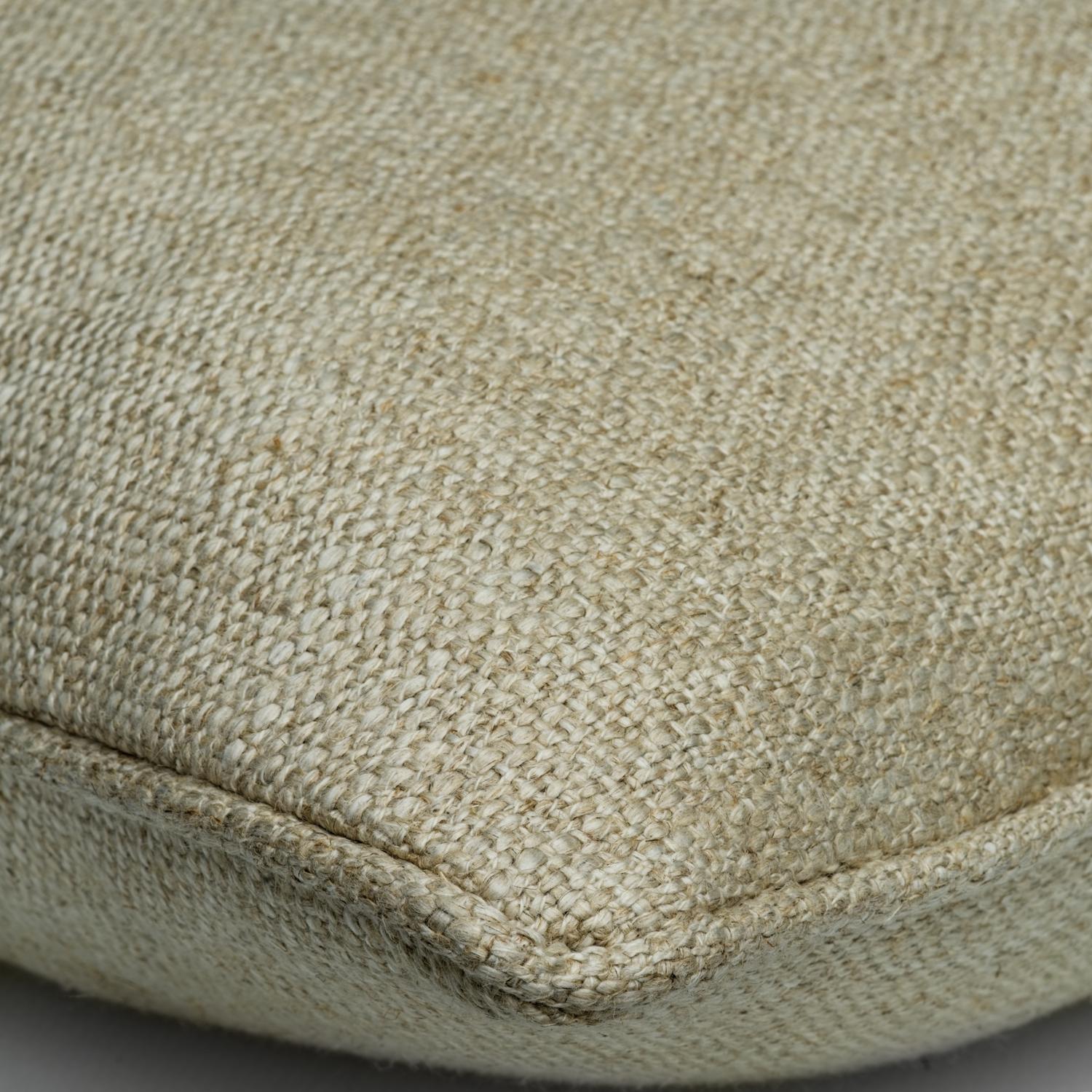 Shuttle Natural Sustainable Feather Cushion - Andrew Martin Linen Linen Blend Plain