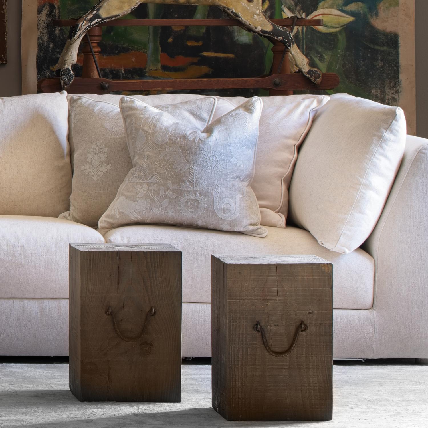 Scout Ivory Sustainable Feather Cushion - Andrew Martin Linen Linen Blend Embroidered Animal Floral