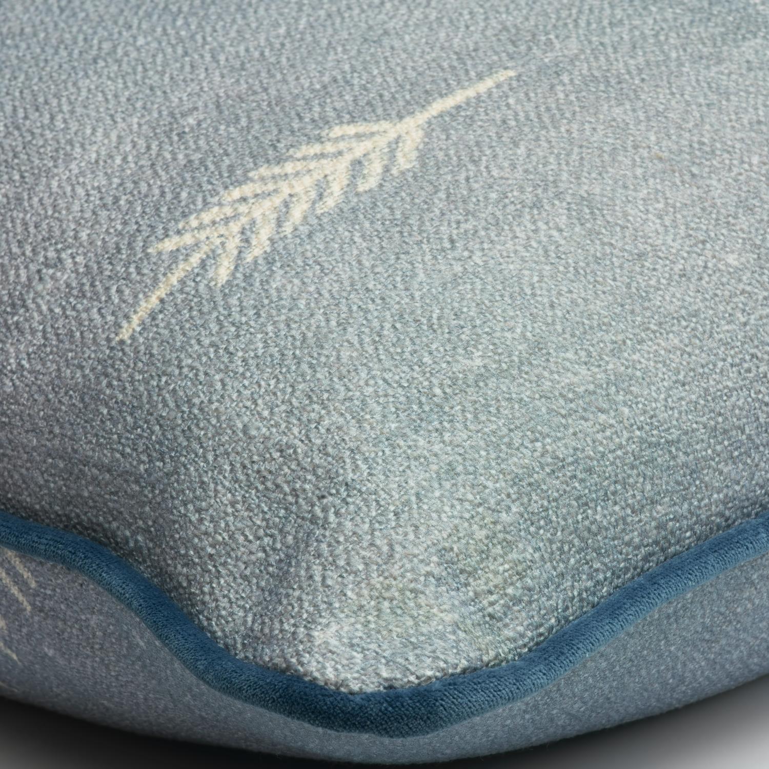 Azorus Denim Outdoor Hollowfibre Cushion 55cm X 55cm - Andrew Martin Small Prints
