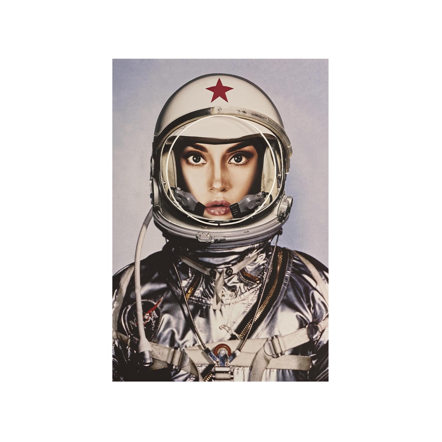 Neon - Space Girl In Silver Only 100x150 100cm X 150cm - Andrew Martin