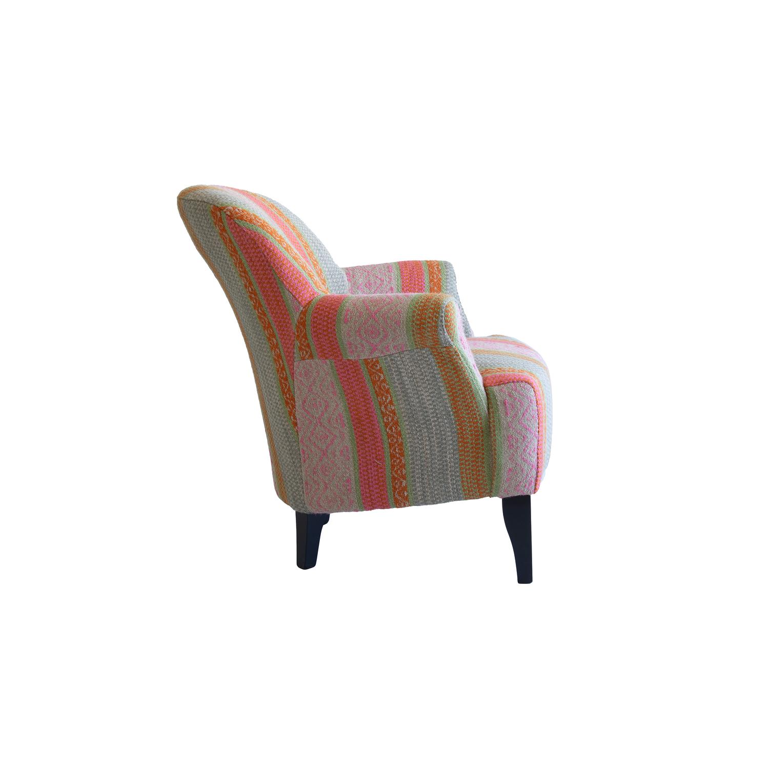 Victoria Chair Pampas Pink Chair - Andrew Martin Cotton Linen