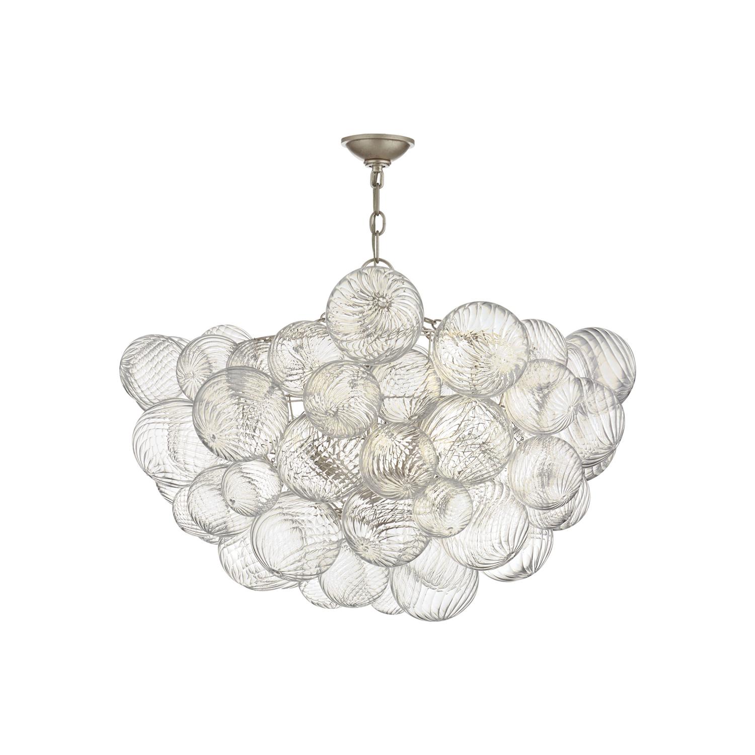 Talia Medium Chandelier - Burnished Silver Leaf Light Medium - Andrew Martin