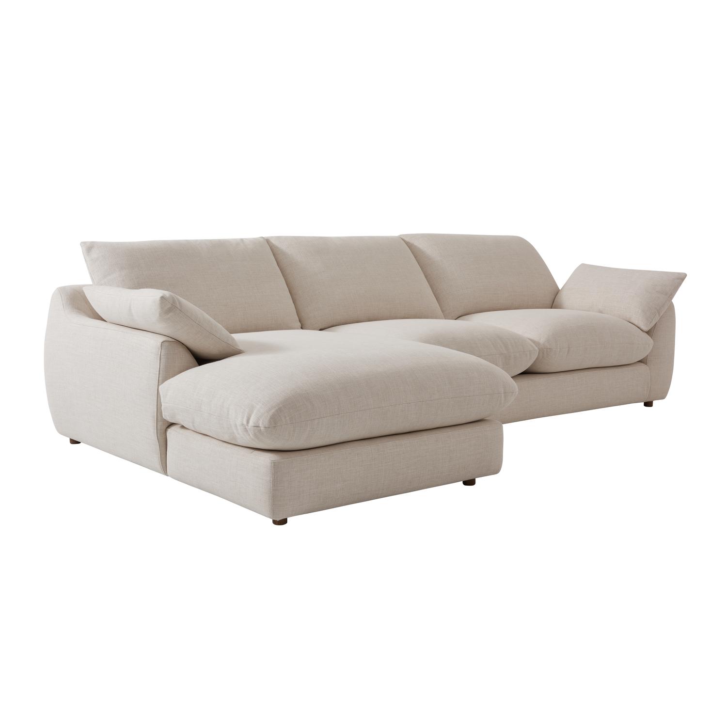 Fulton Sofa Linen Natural Corner Sofa Right-hand Facing Right Hand Facing Light Neutral - Andrew Martin