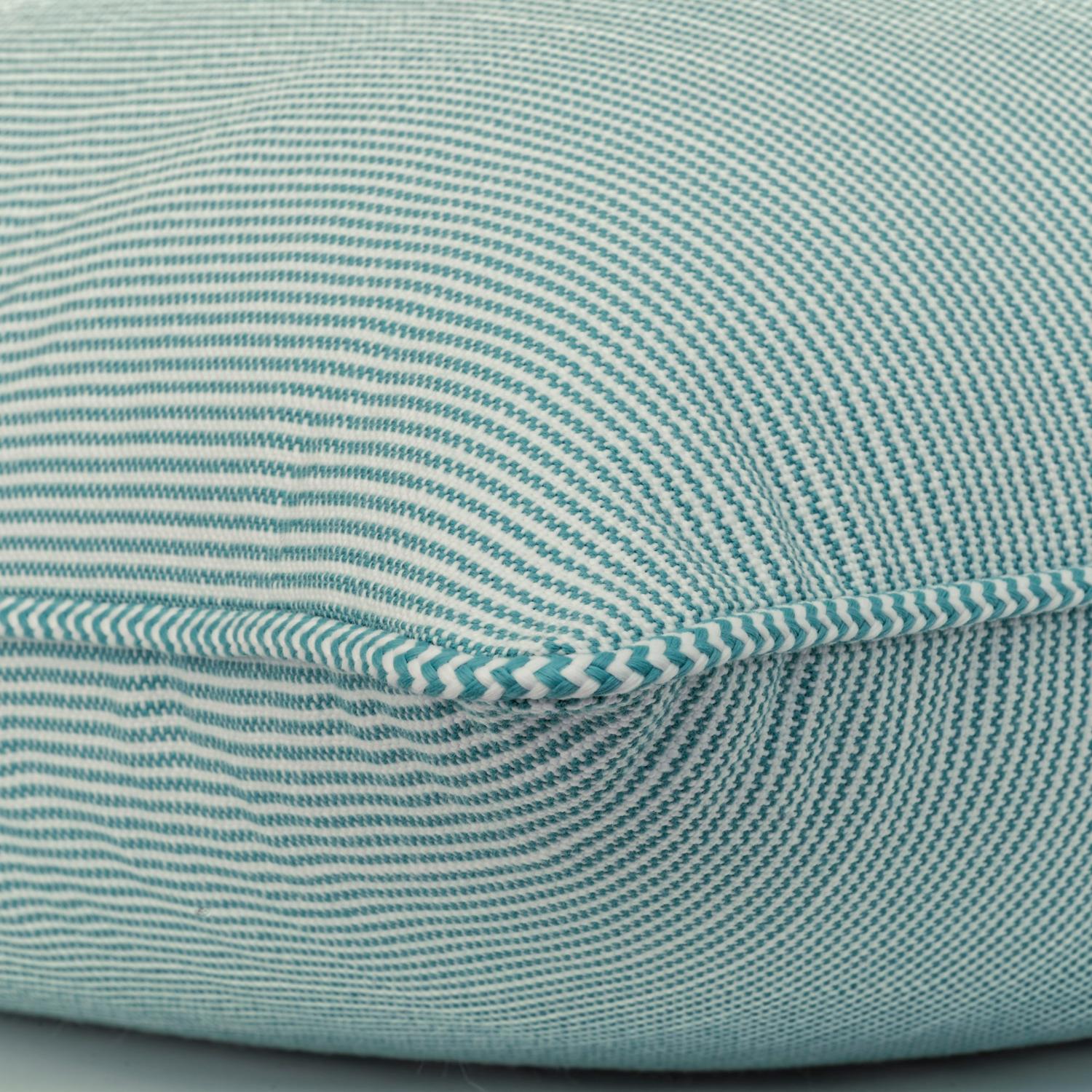 Espadrille Turquoise Hollowfibre Cushion 55cm X 55cm - Andrew Martin Sophie Paterson Stripe
