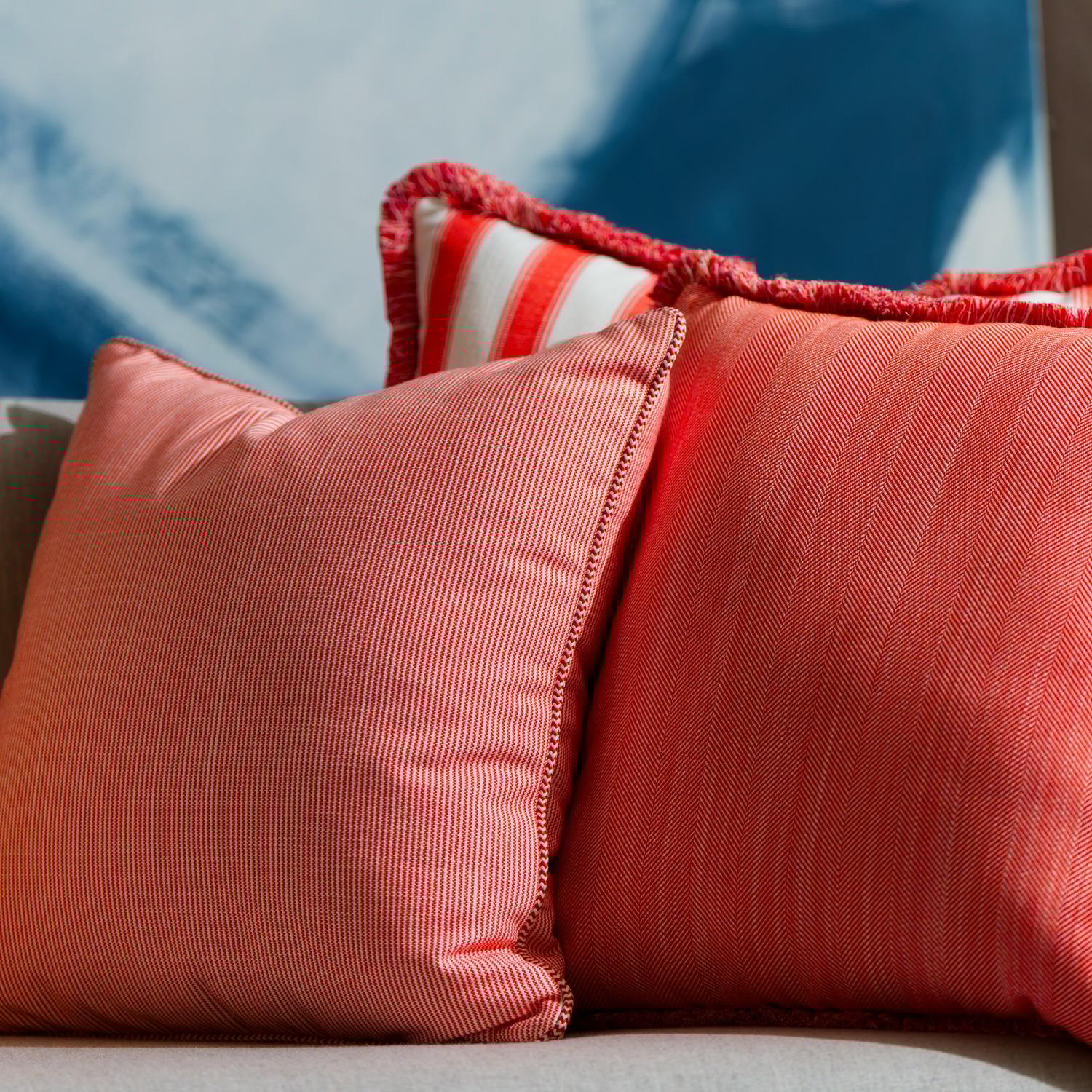 Espadrille Spritz Hollowfibre Cushion 55cm X 55cm - Andrew Martin Sophie Paterson Stripe