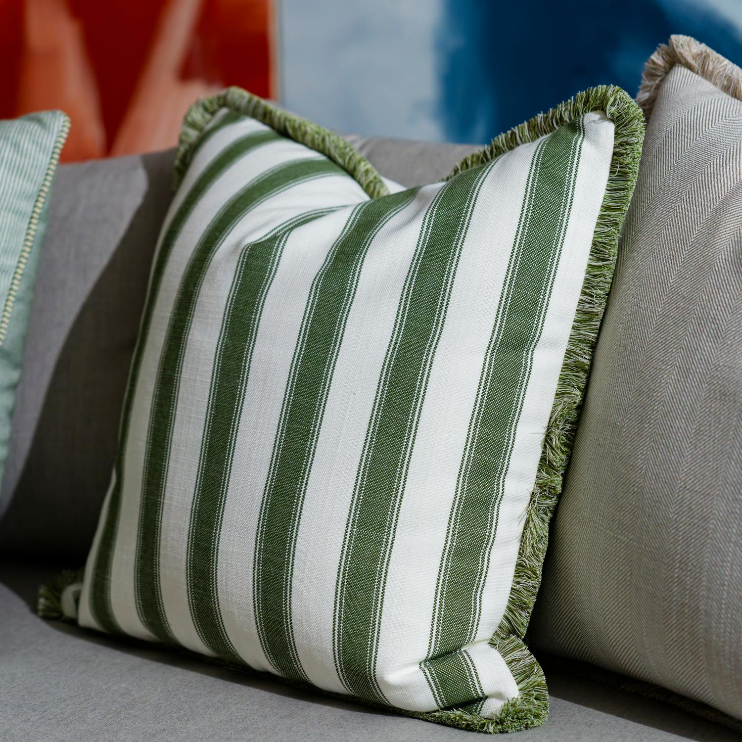 Tote Cypress Hollowfibre Cushion 55cm X 55cm - Andrew Martin Sophie Paterson Stripe