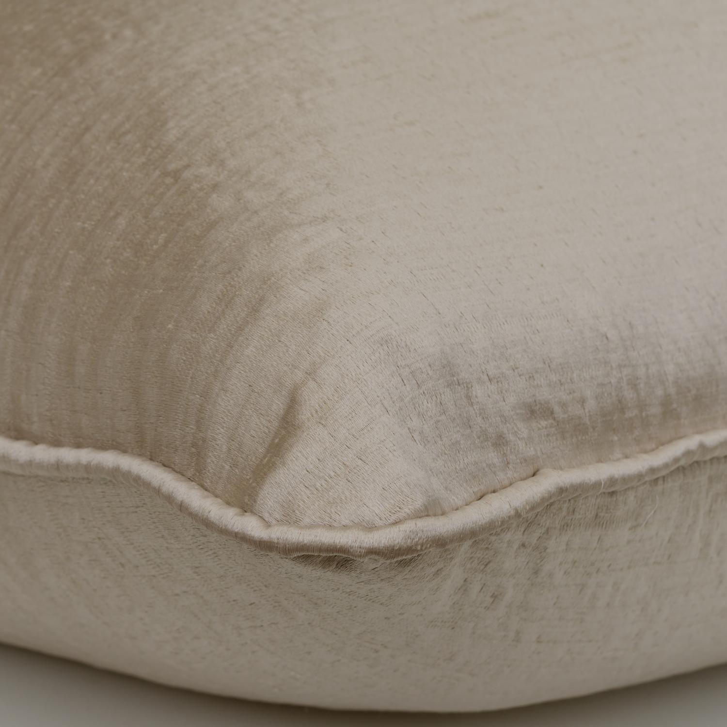 Columbus Stone Sustainable Feather Cushion 55cm X 55cm - Andrew Martin Satin Plain